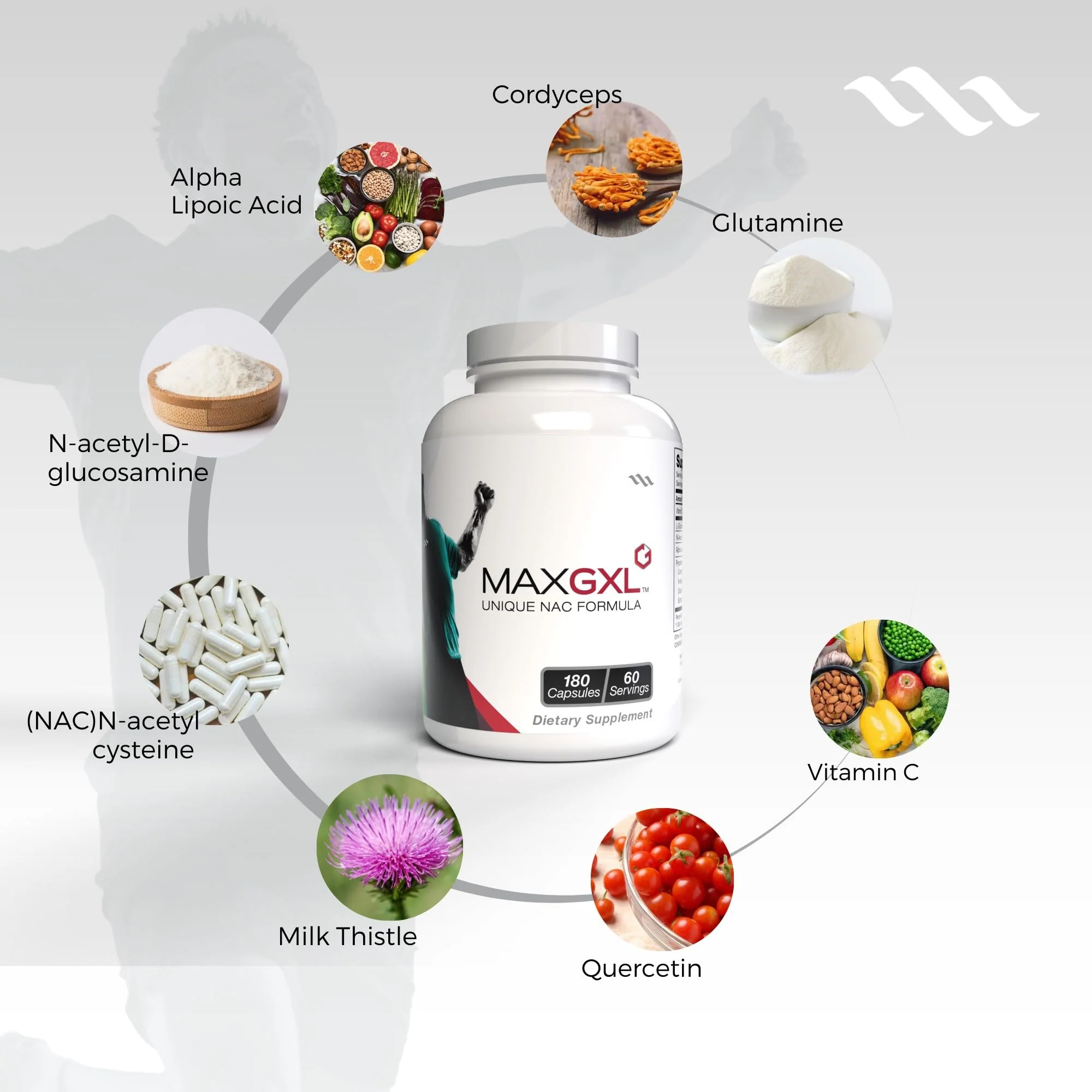 Max GXL NAC Formula | 180 Veg Capsules, 30 Servings (Pack of 2) - Image 3