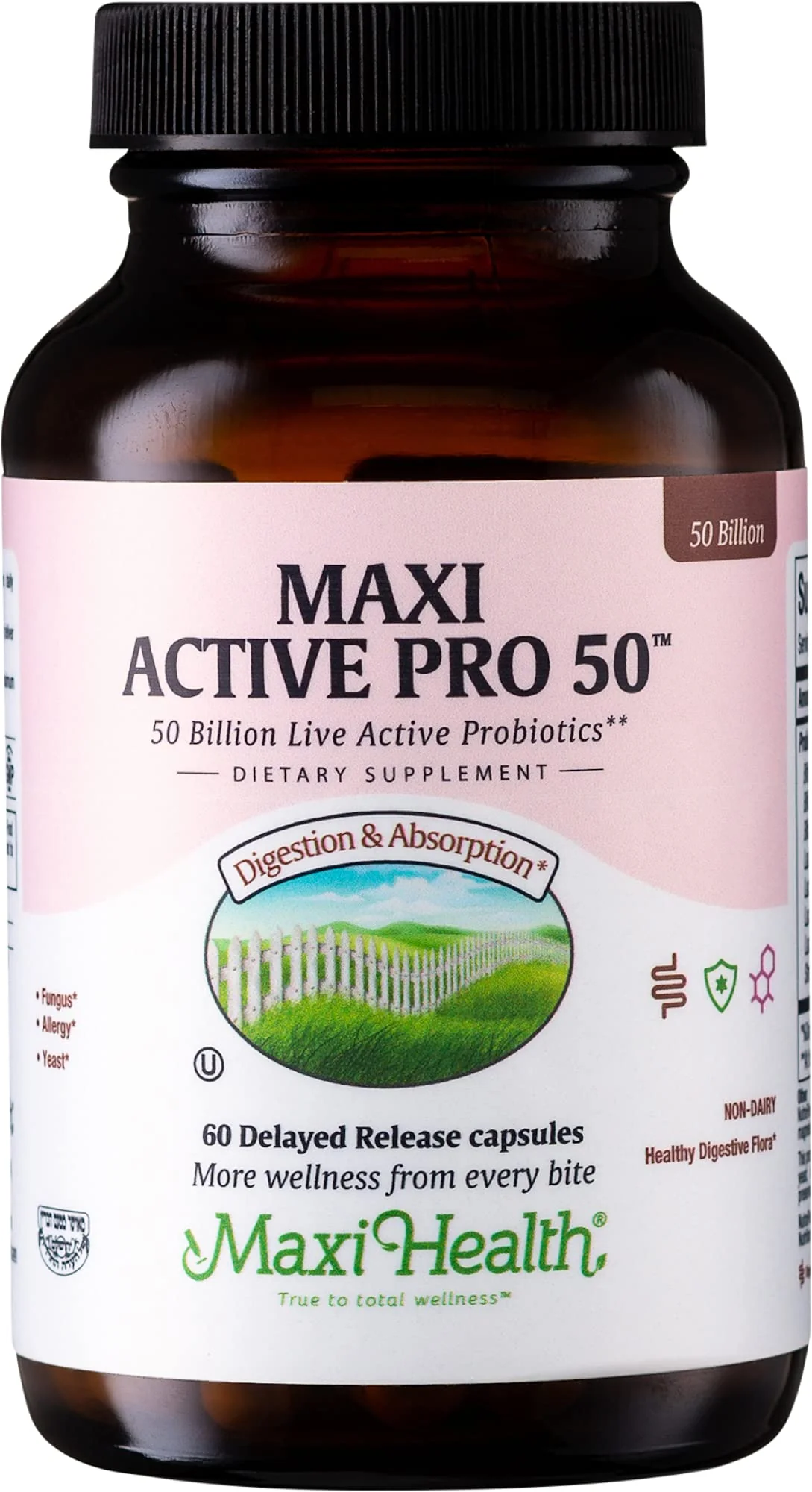 Maxi Health Probiotic Plus Ultimate Prebiotic - 50B Live Probiotics, 15 Strains, Ultra Protection | 60 Count - Image 8