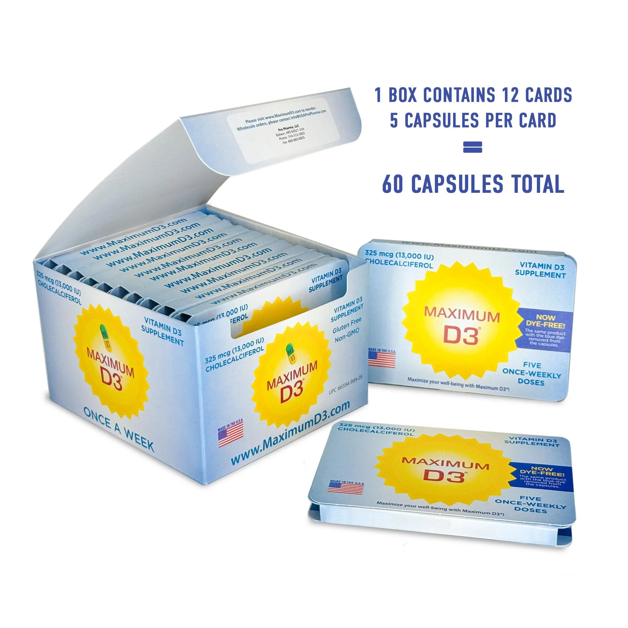 Maximum D3 13,000 IU Box – 60 Capsules (60-Week Supply) | Vitamin D3 - Image 2