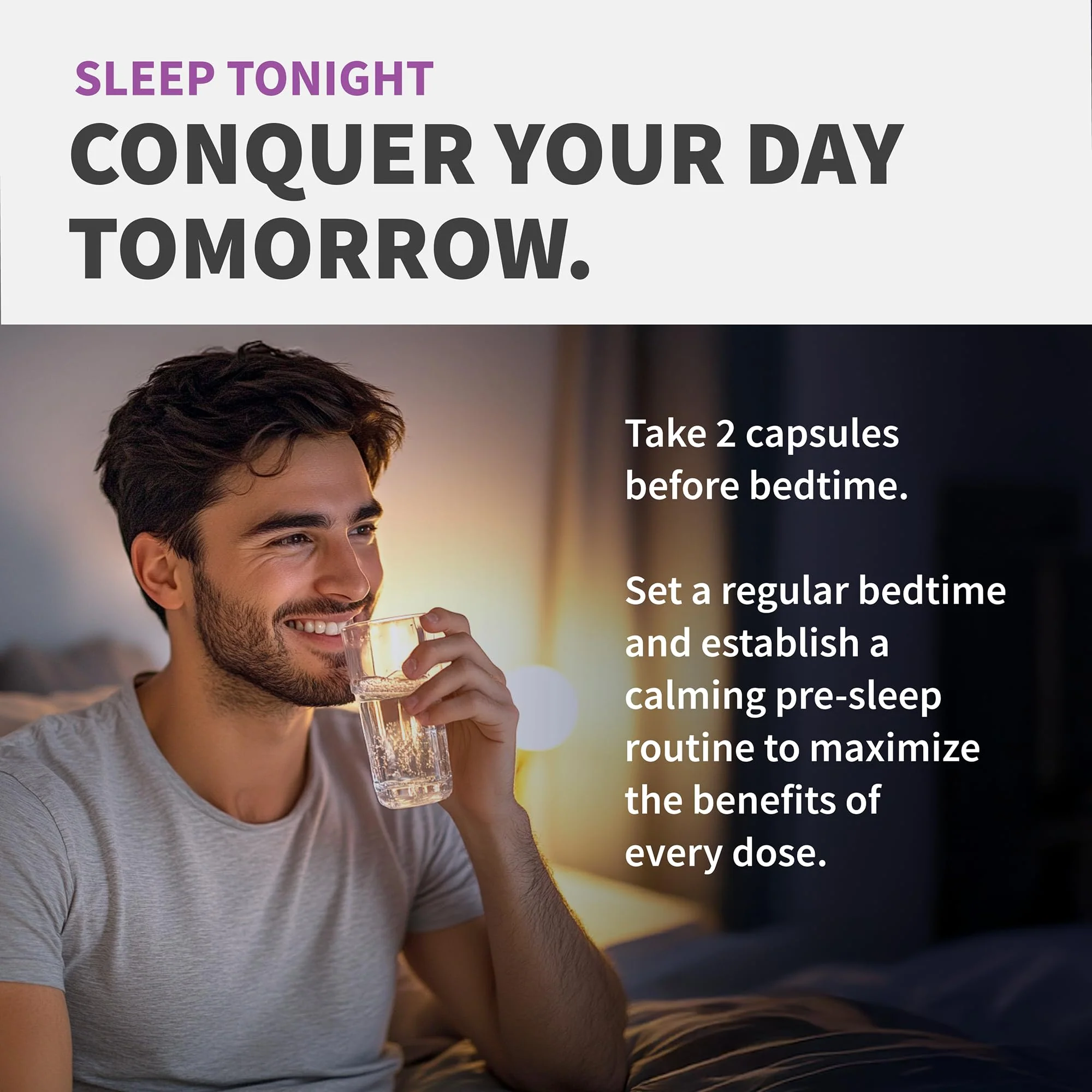 MEDCHOICE 12-in-1 Melatonin Sleep Capsules – 5 mg Melatonin & 500 mg Magnesium Glycinate (90ct, Pack of 3) - Image 7