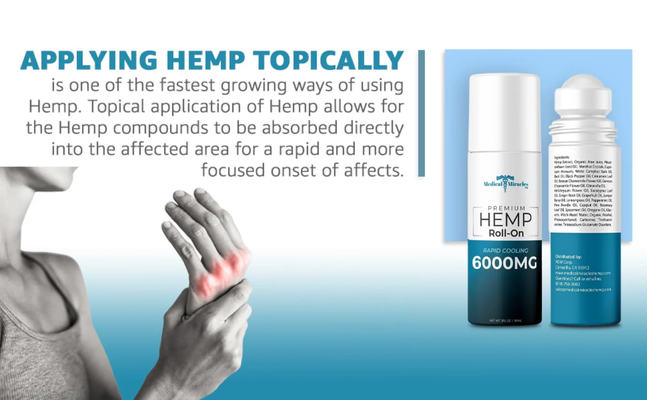 Medical Miracles Hemp Oil Roll On – 6000mg, Made in USA for Muscles, Joints & Mobility - Image 6