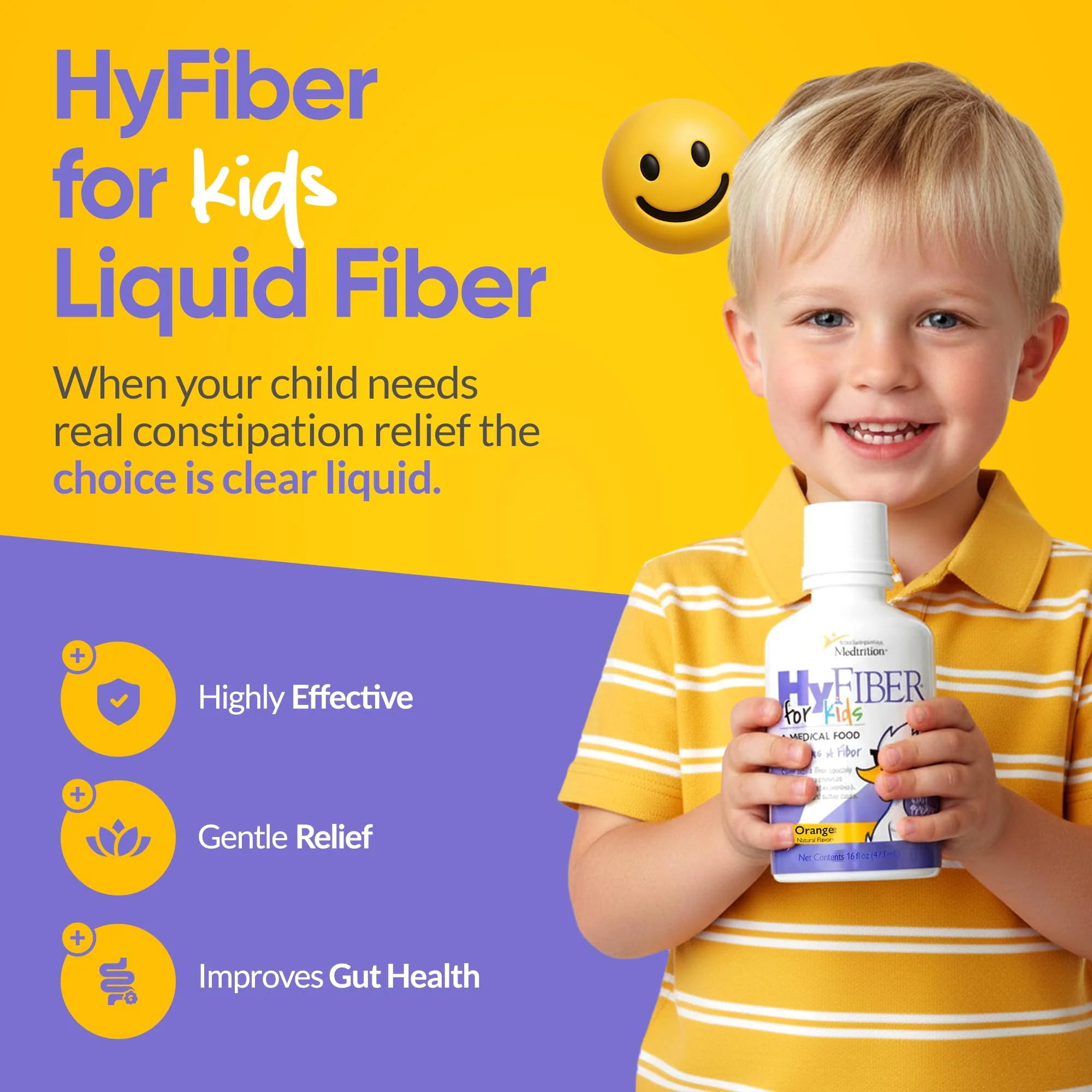 Medtrition HyFiber Kids Liquid Fiber – 6g Fiber per 0.5 oz, 32 Servings per Bottle, Pack of 2 - Image 2