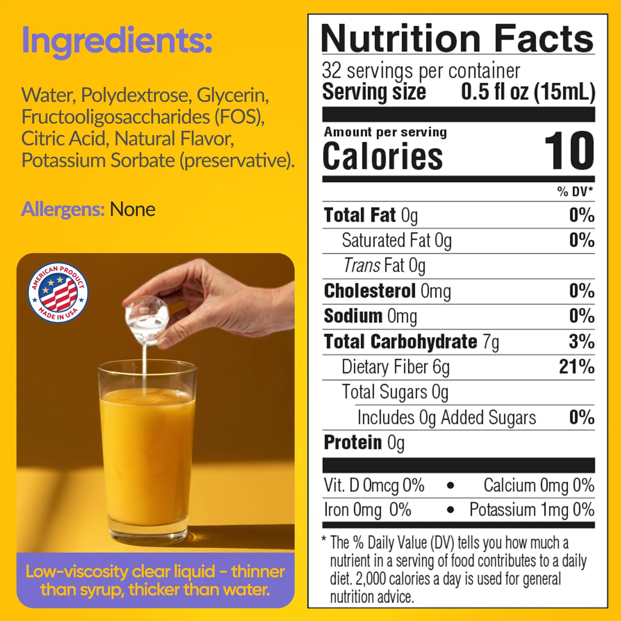 Medtrition HyFiber Kids Liquid Fiber – 6g Fiber per 0.5 oz, 32 Servings per Bottle, Pack of 2 - Image 6