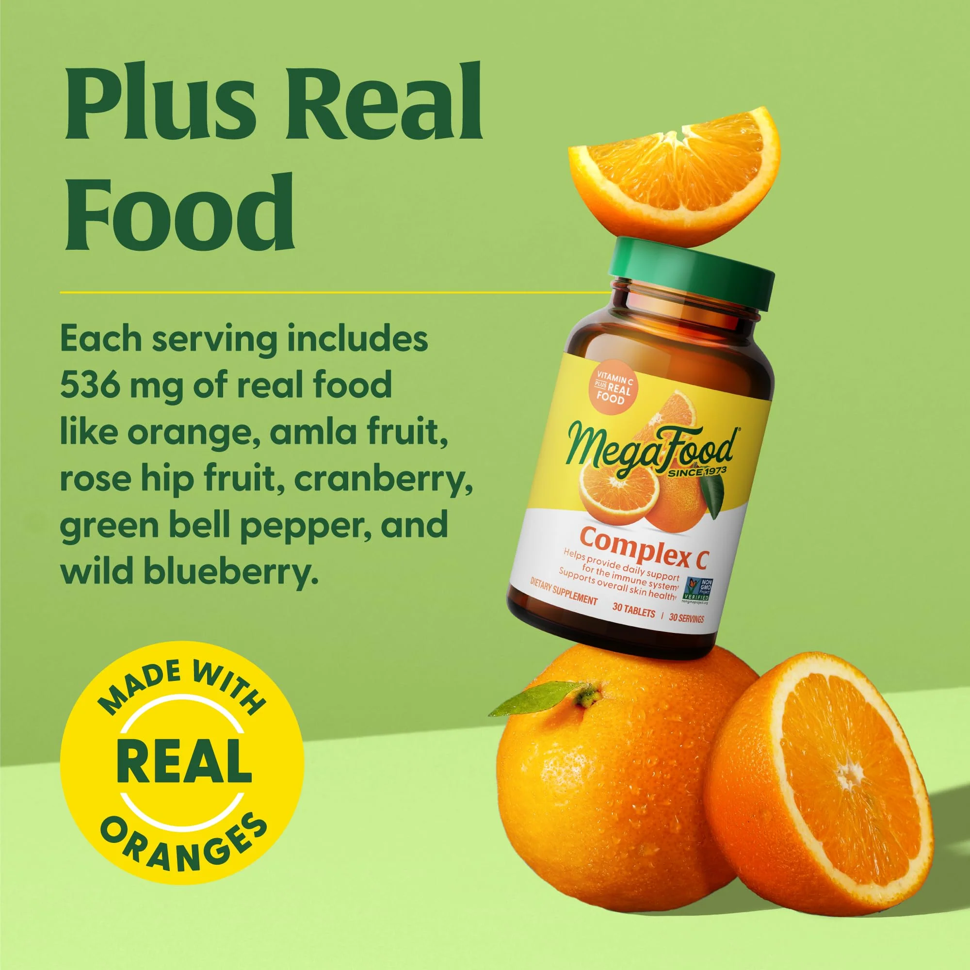 MegaFood Complex C – Vegan Vitamin C with Real Food Ingredients | Gluten-Free, 180 Tablets - Image 4