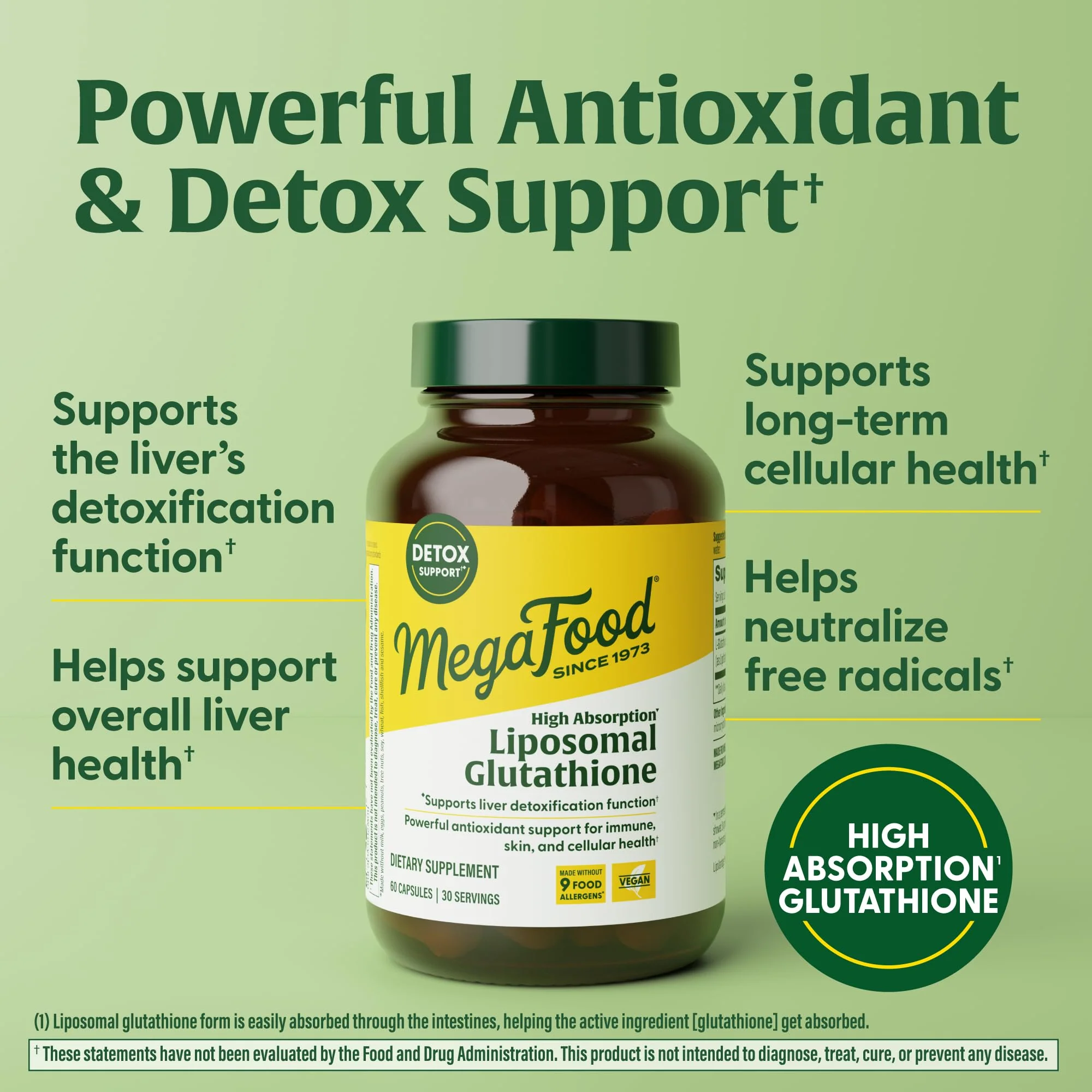MegaFood High Absorption Liposomal Glutathione — Gluten Free, Vegan | 60 Capsules - Image 12