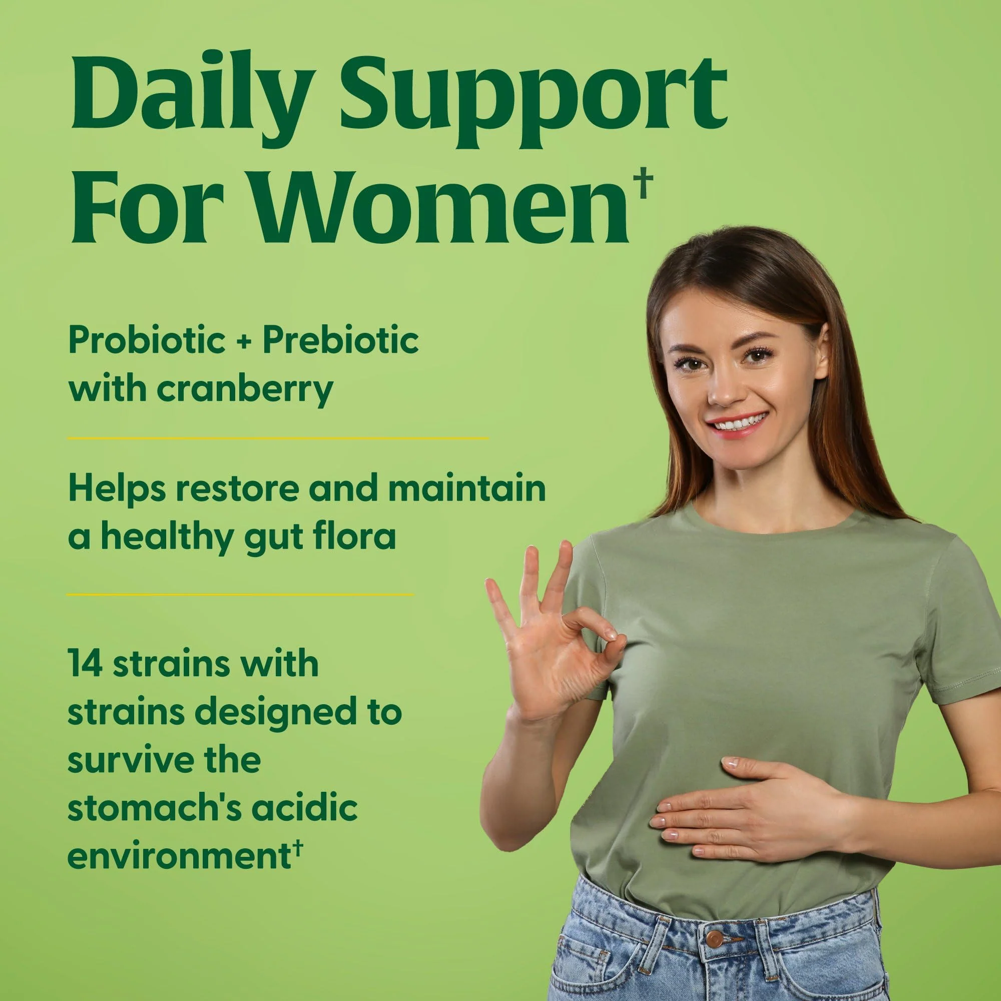 MegaFood MegaFlora Probiotics for Women – 50B CFU, 14 Strains, Cranberry, 90 Veg Capsules - Image 3