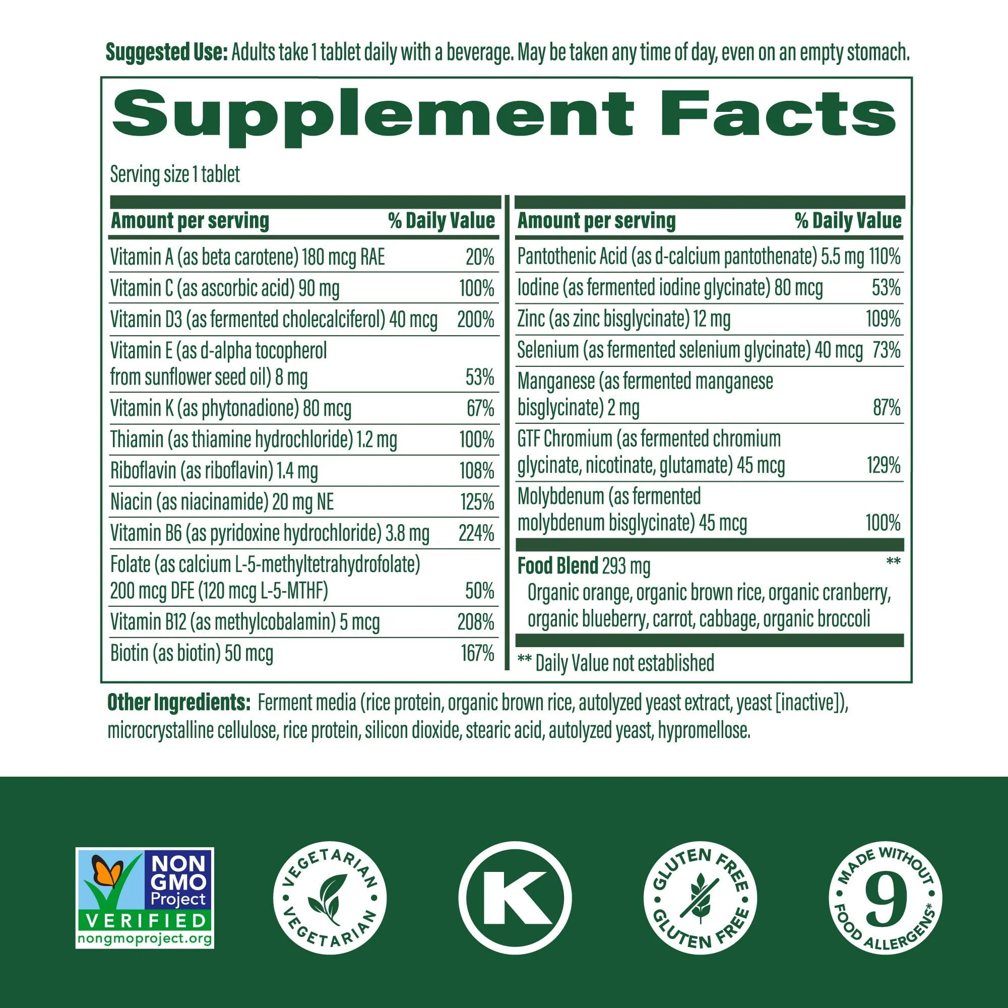 MegaFood Men's 55+ One Daily Multivitamin – Immune & Energy Support (Vegetarian) - Image 2