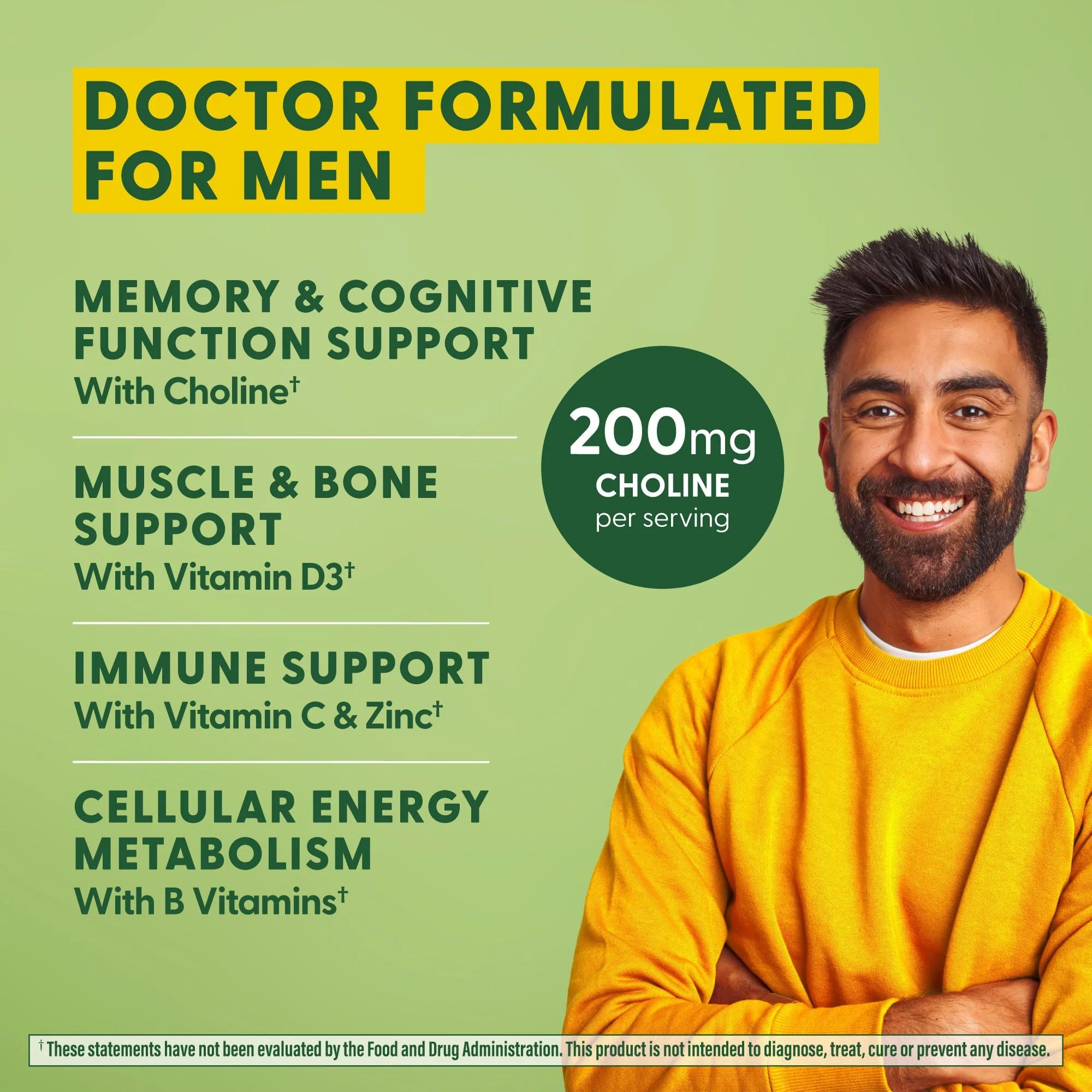 MegaFood Men's Advanced Multivitamin – Doctor-Formulated with Choline, B12, D, C & Zinc – Non-GMO, Vegetarian – 60 Tabs (30 Servings) - Image 3