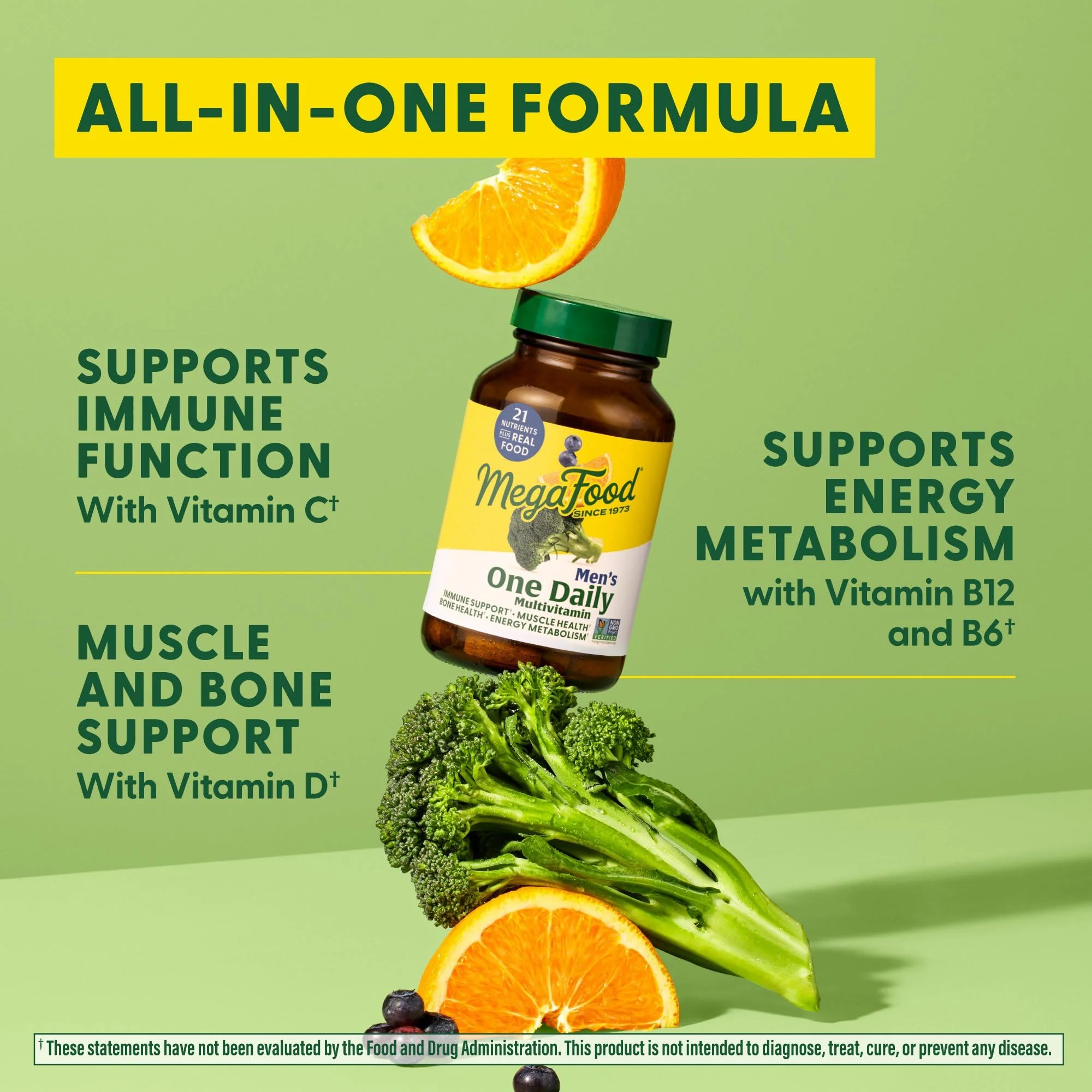 MegaFood One Daily Men's Multivitamin – Energy Metabolism, Immune Support, Vitamin D3 & B12 – Vegetarian & Gluten Free – 90 Tablets - Image 4