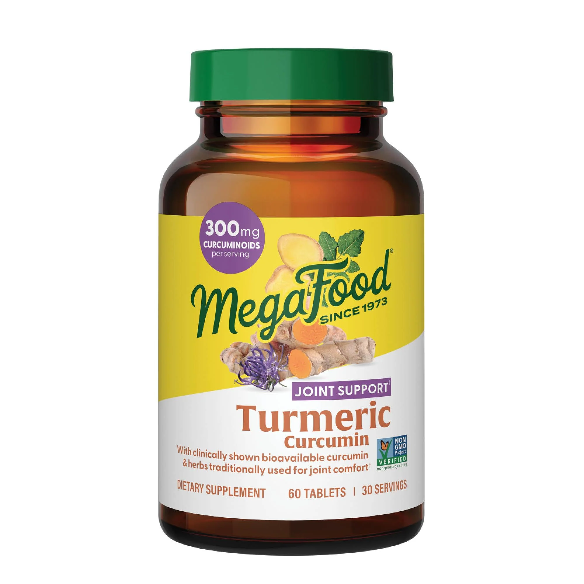 MegaFood Turmeric Curcumin - Joint Support (Vegan, Non-GMO) 60 Tablets - Image 8