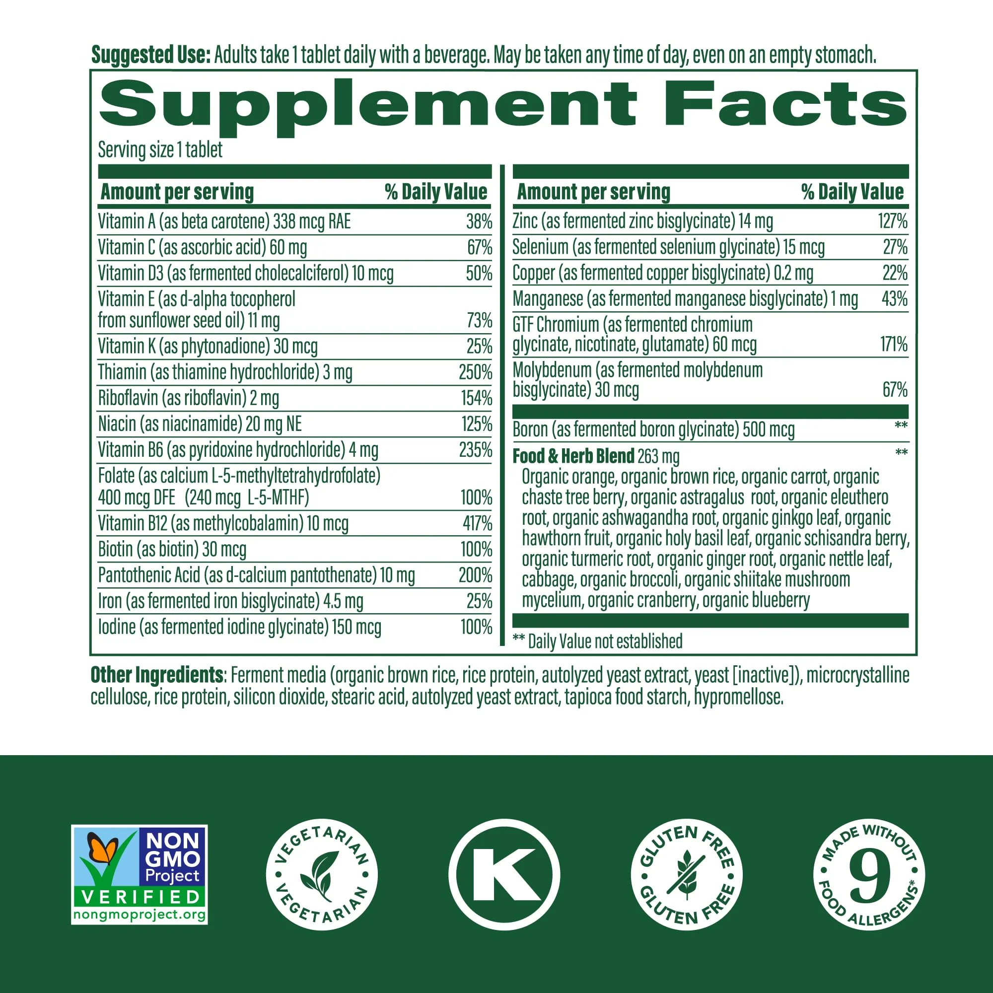 MegaFood Women 40+ Multivitamin | One Daily, Vegetarian, Methylated B12 & Folate - Image 3