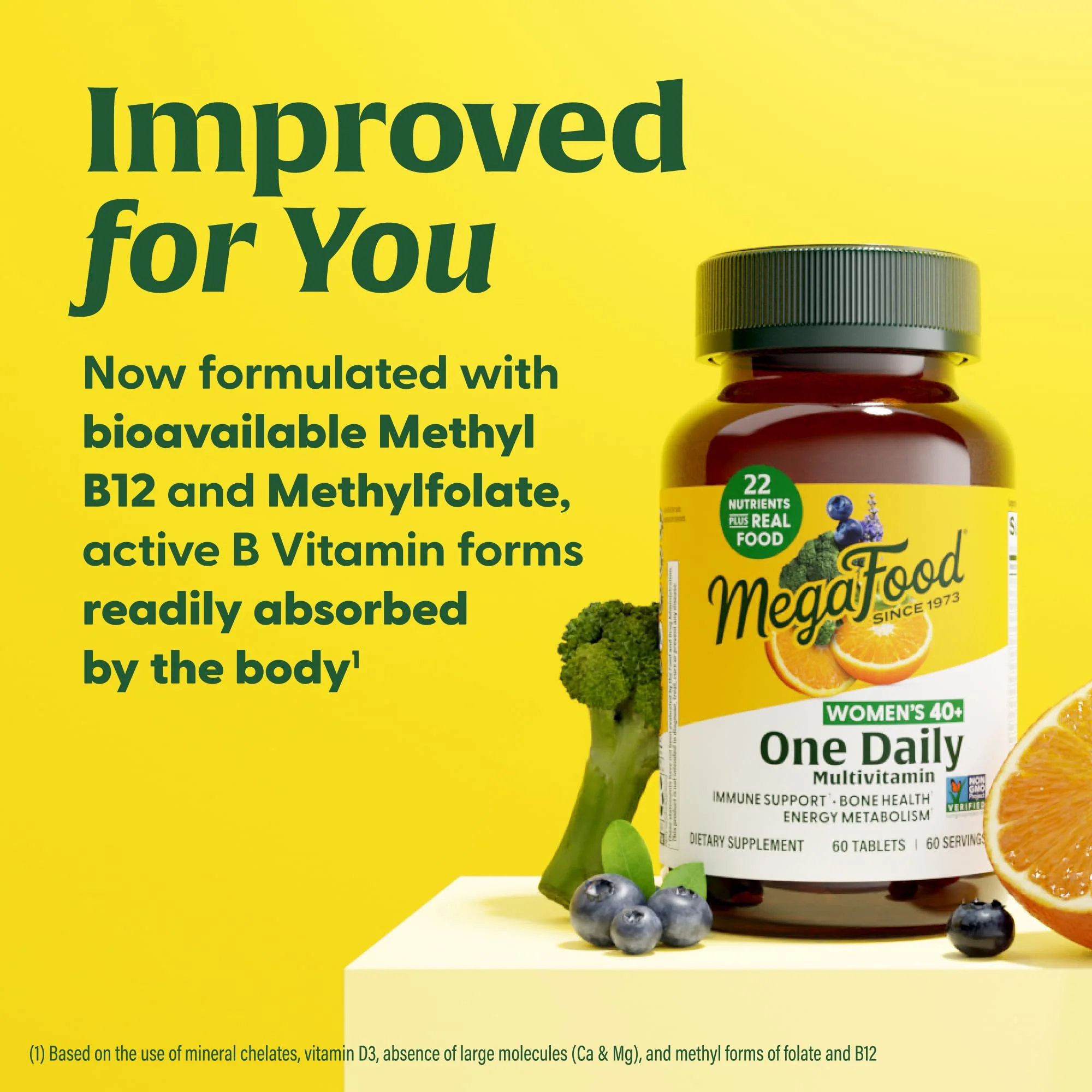 MegaFood Women 40+ Multivitamin | One Daily, Vegetarian, Methylated B12 & Folate - Image 5