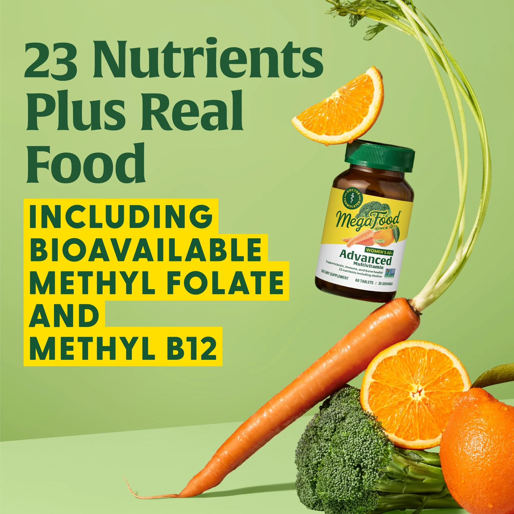 MegaFood Women's 40+ Advanced Multivitamin – Dr Formulated, Vegetarian, 120 Tabs (60 Servings) - Image 11