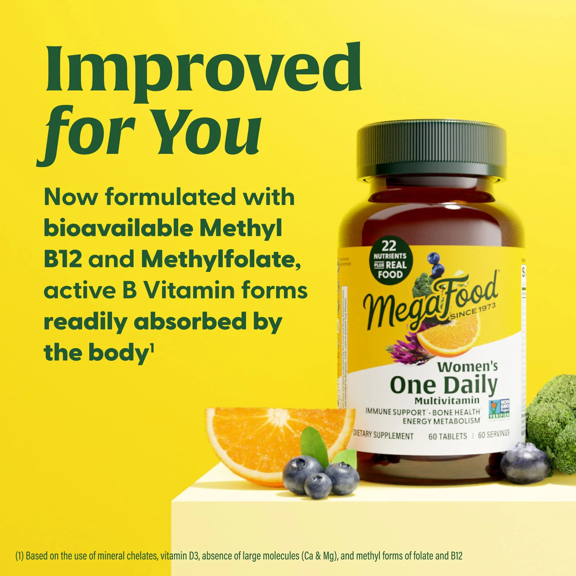 MegaFood Womens Multivitamin One Daily – Vegetarian, Gluten-Free, Iron, Vitamin C & D3, 60 Tablets - Image 5