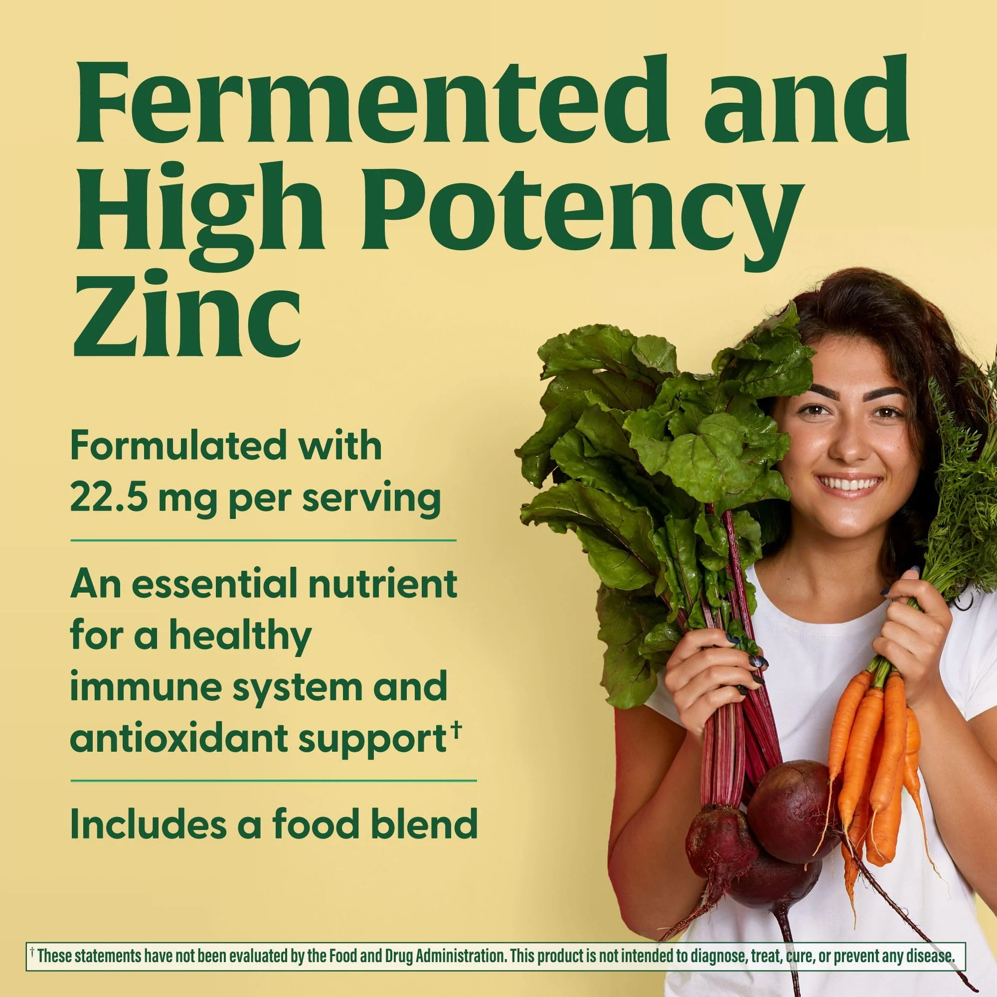 MegaFood Zinc Supplements | 22.5 mg Fermented Zinc for Immune Support | Vegan, Gluten-Free, Kosher – 120 Tablets - Image 3