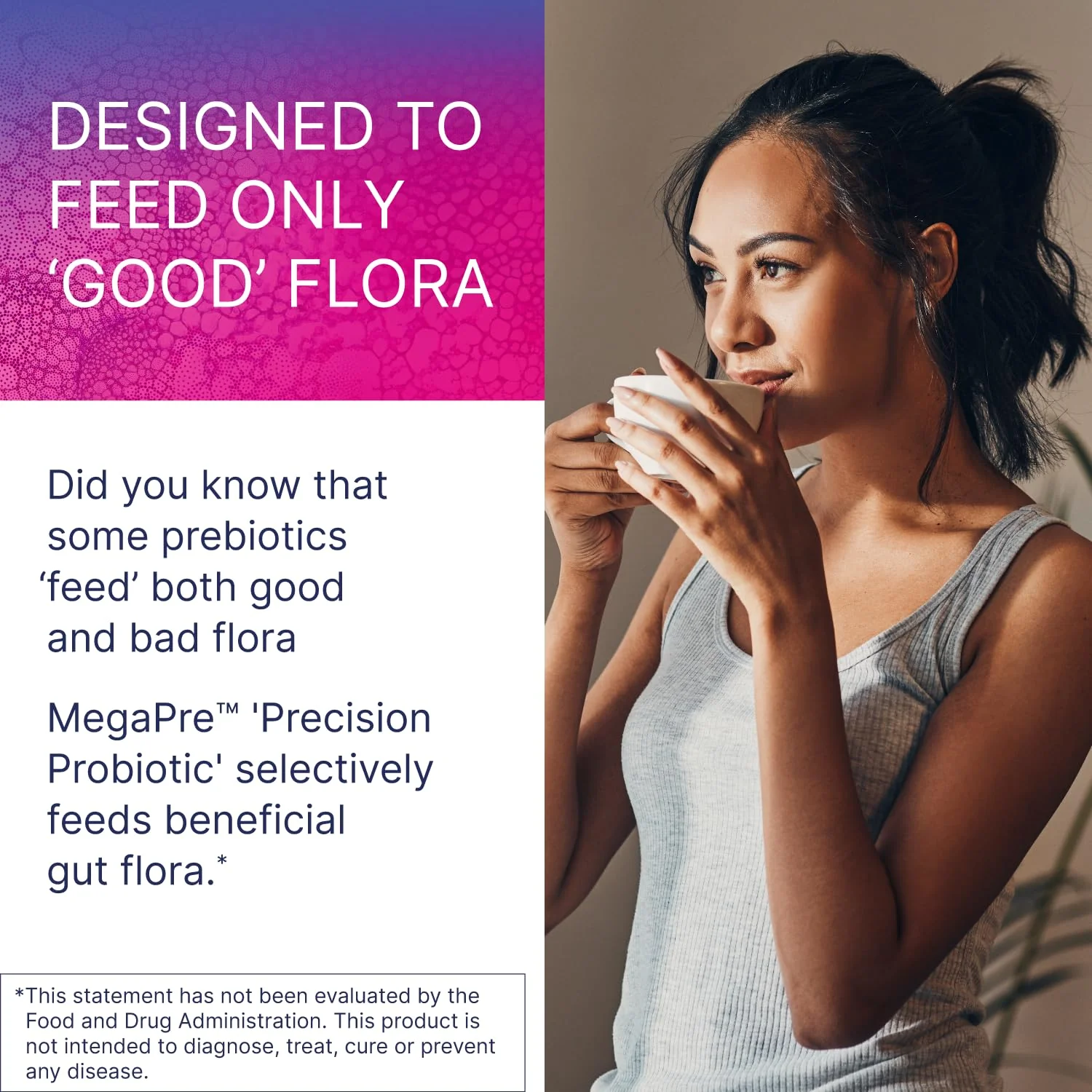 MegaPre DF Dairy-Free Prebiotic Fiber for Gut Health | Microbiome Labs (180 caps) - Image 2