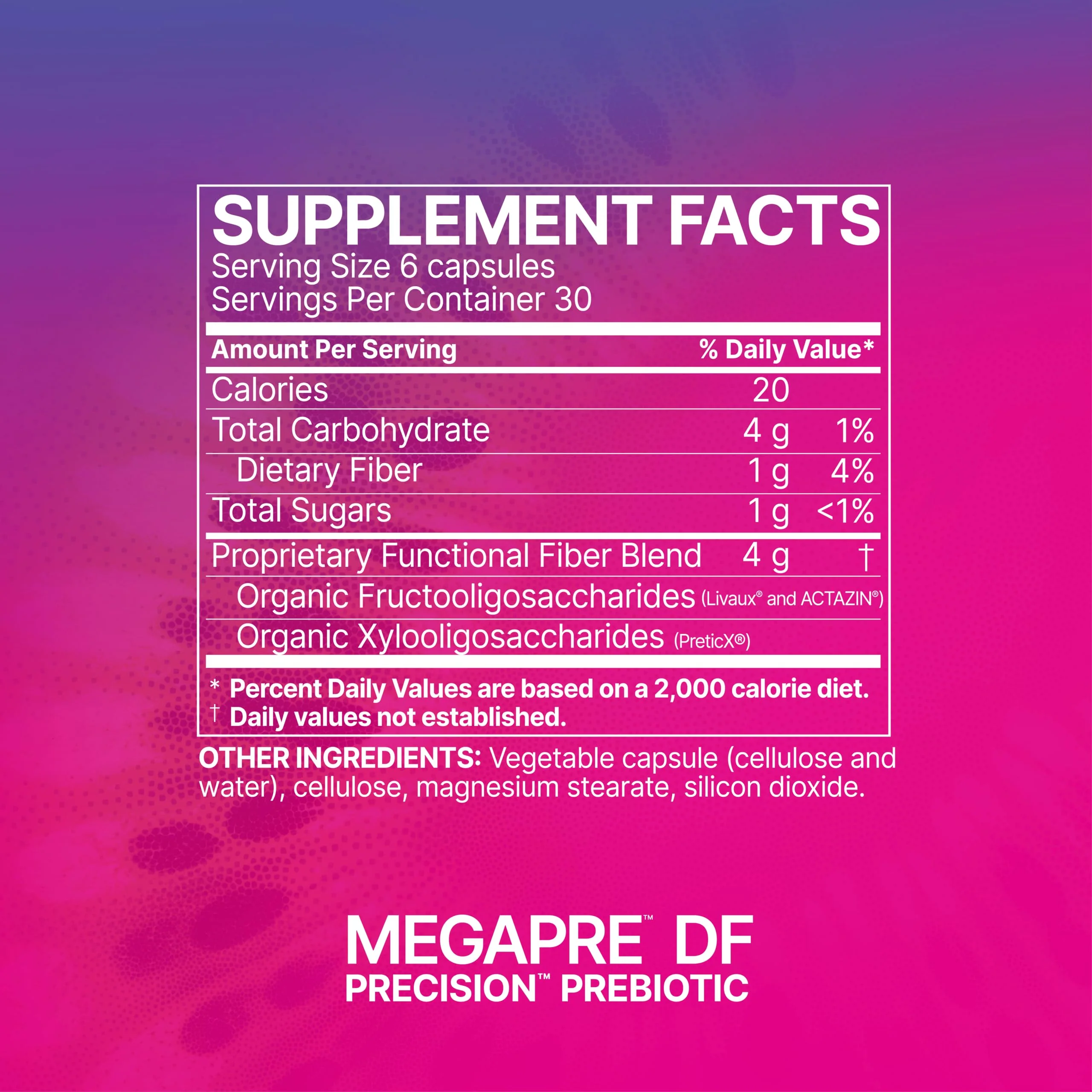 MegaPre DF Dairy-Free Prebiotic Fiber for Gut Health | Microbiome Labs (180 caps) - Image 6