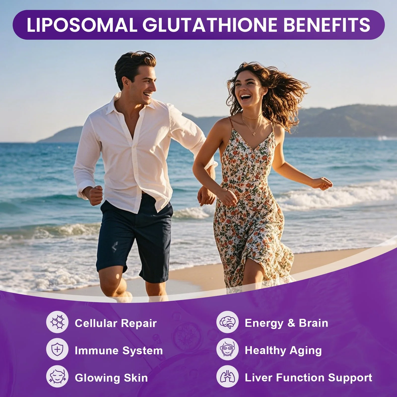 MEGNETA Liposomal Glutathione 500mg – PQQ CoQ10 Vitamin C | Grape Flavor, 30 Pouches - Image 10
