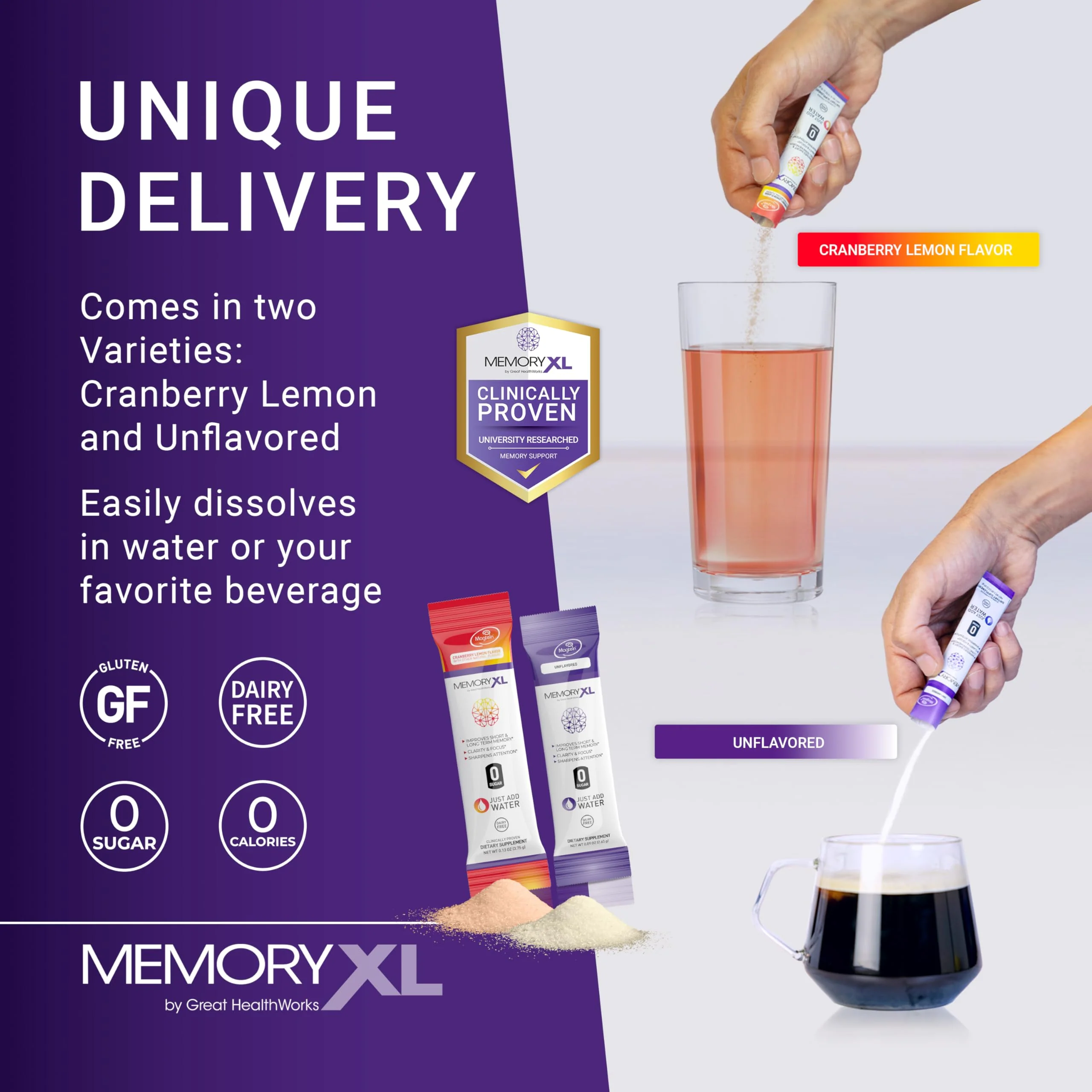 MemoryXL Magnesium L-Threonate for Focus & Memory | OmegaXL 30pk Unflavored - Image 5