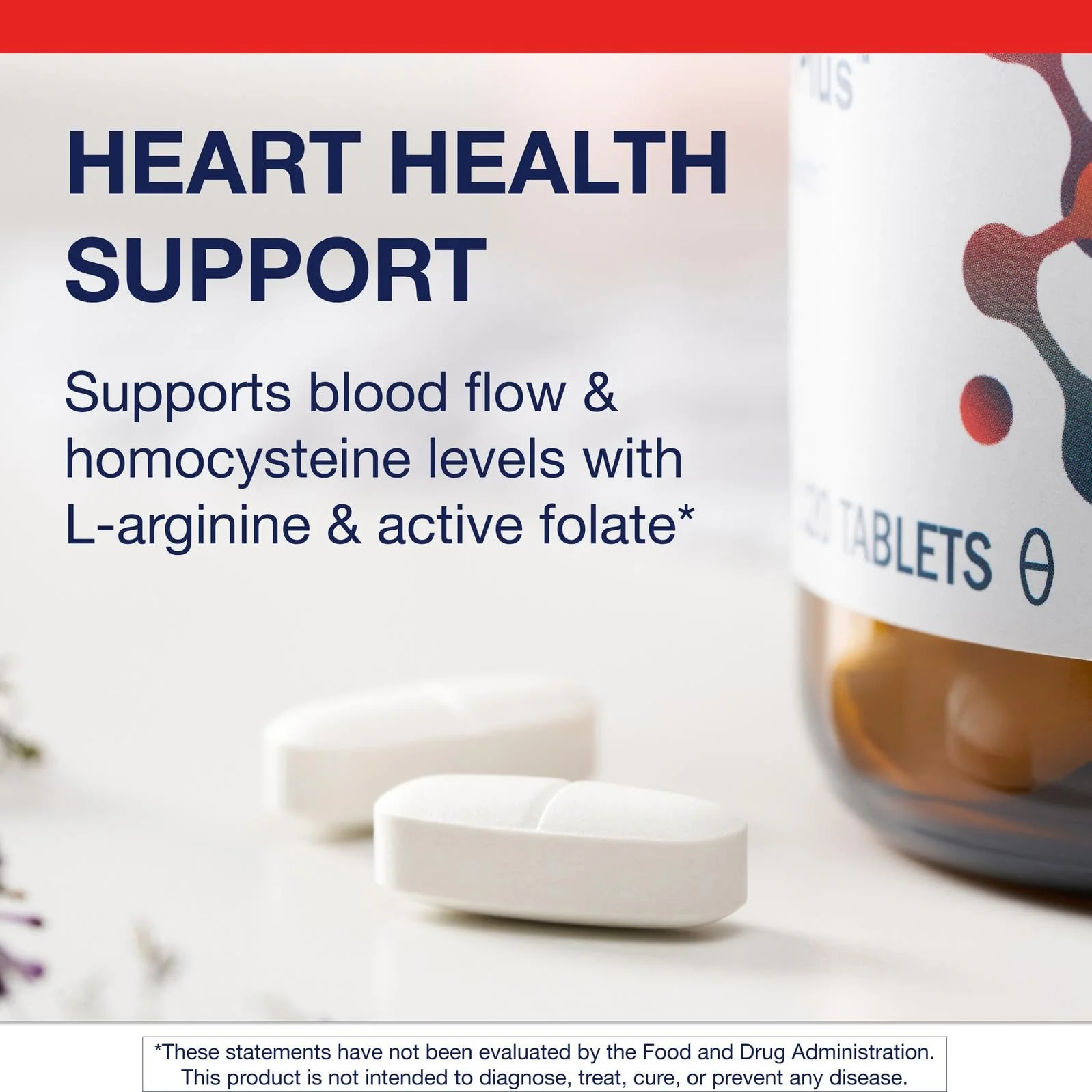 Metagenics Arginine Plus - 1.5 g L‑Arginine with Methyl Folate (L‑5‑MTHF) - Supports Healthy Blood Flow, Circulation & Heart Health - Non‑GMO, Gluten‑Free, Vegetarian - 120 Tablets - Image 4