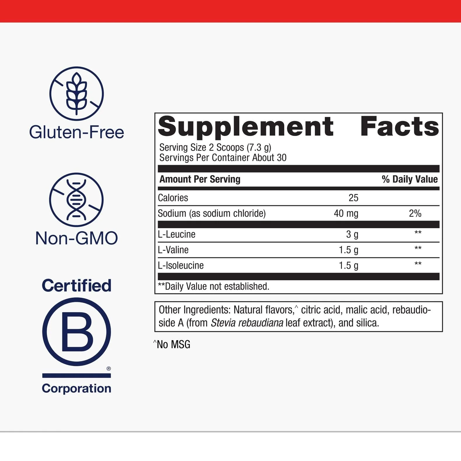 Metagenics BCAAs Powder – Orange Mango 2:1:1, 30 Servings - Image 2