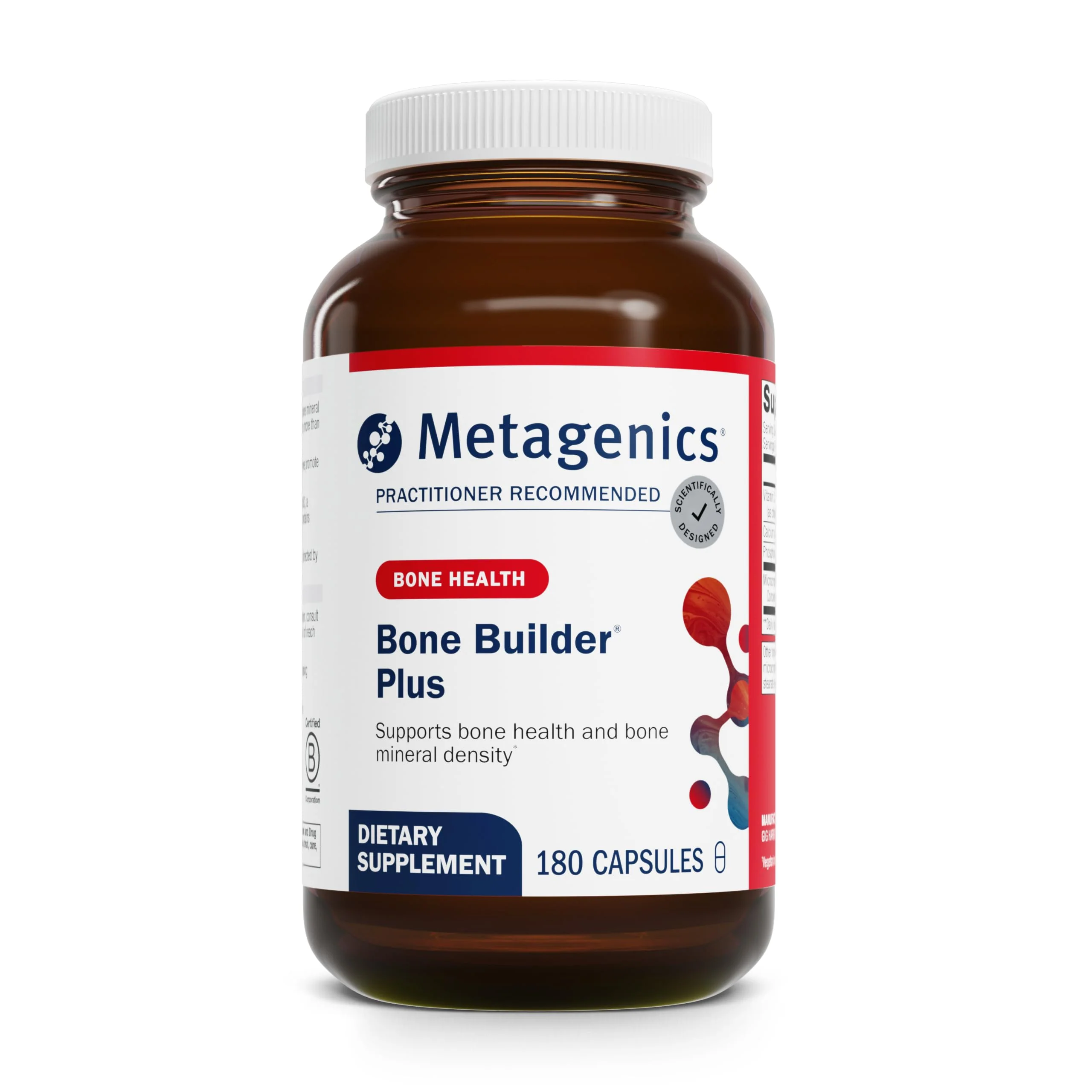 Metagenics Bone Builder Plus – High-Absorption MCHC Bone Health Formula with 2000 IU Vitamin D, Non-GMO, Gluten-Free, 180 Capsules - Image 8