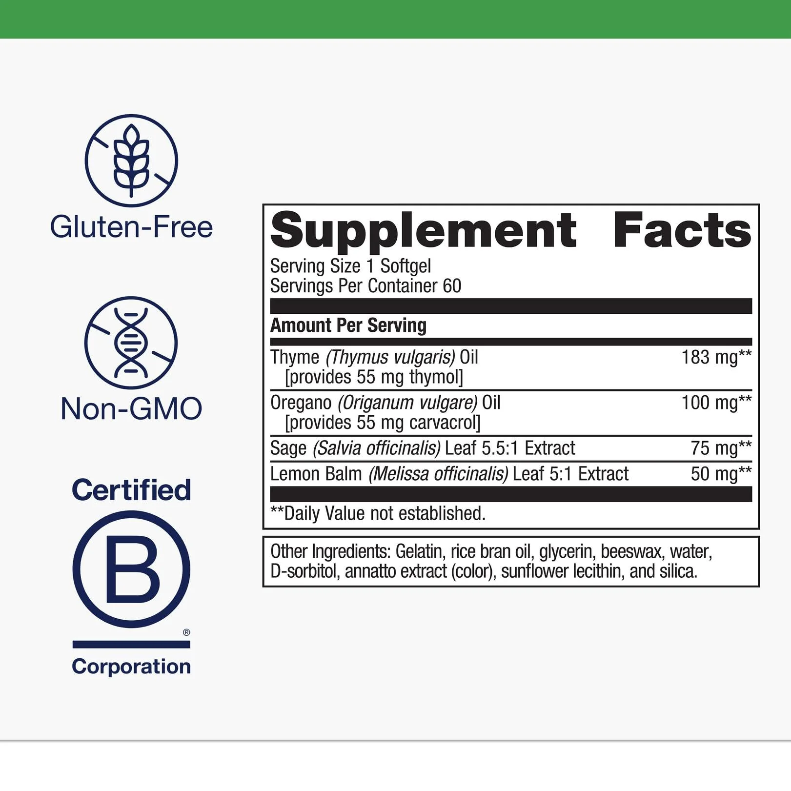 Metagenics CandiBactin-AR – Oregano & Thyme Oils with Sage & Lemon Balm | Enteric-Coated Gluten-Free Softgels - Image 3