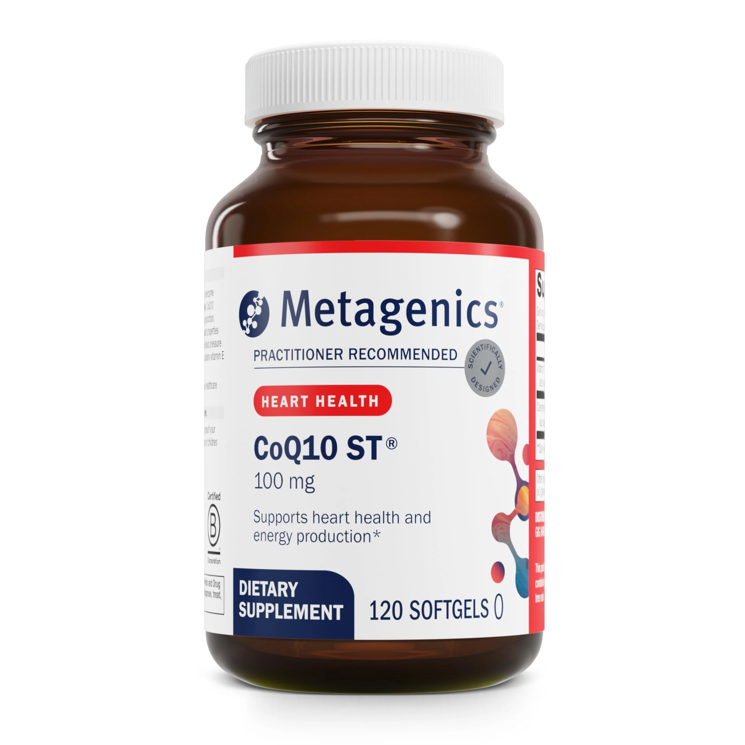 Metagenics CoQ10 ST-100-100 mg Ubiquinone + Vitamin E | Heart & Energy Support