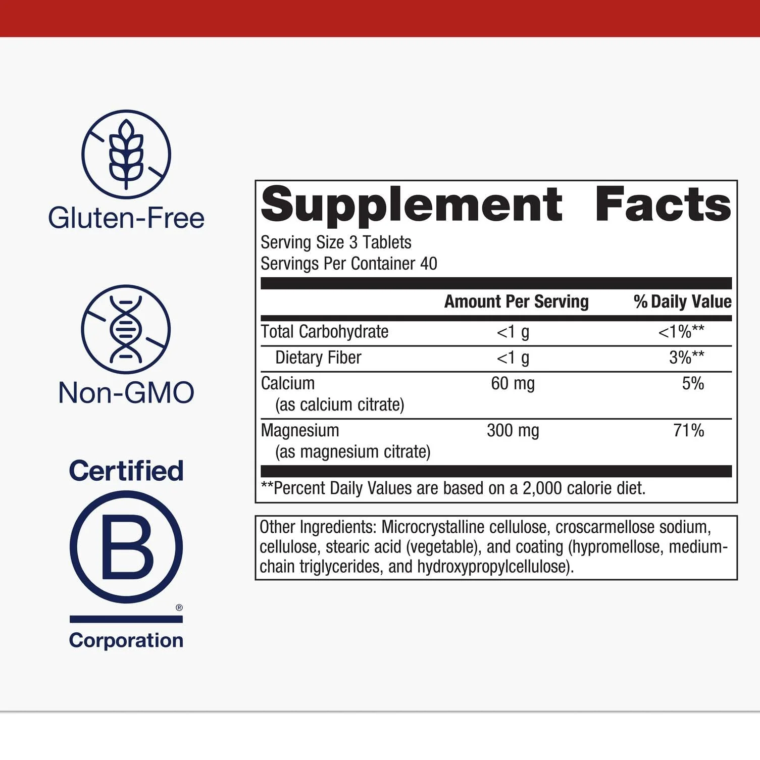 Metagenics Magnesium Citrate - 300 mg Magnesium & 60 mg Calcium Supplement - Chelated Minerals - Supports Muscle & Bone Health - Vegetarian & Gluten-Free - 120 Count - Image 2