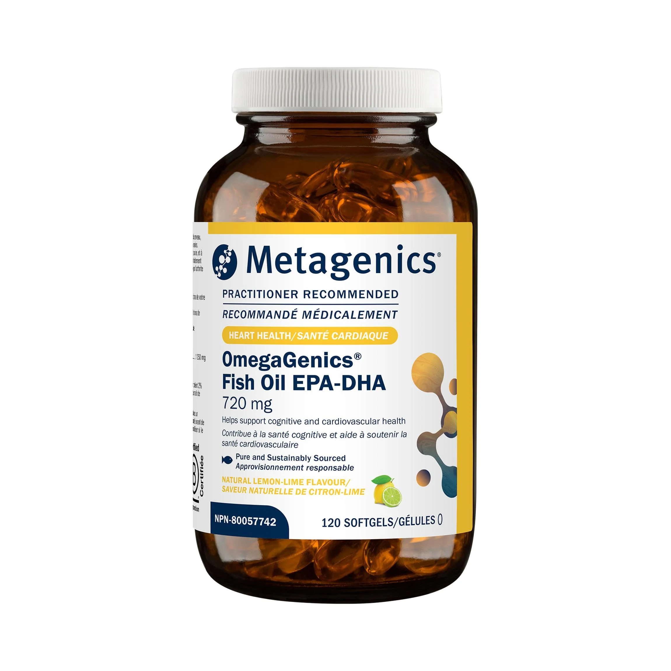 Metagenics OmegaGenics Fish Oil 720 mg EPA-DHA | High Potency Omega-3, Purity-Tested & Sustainably Sourced | 120 Softgels - Image 9
