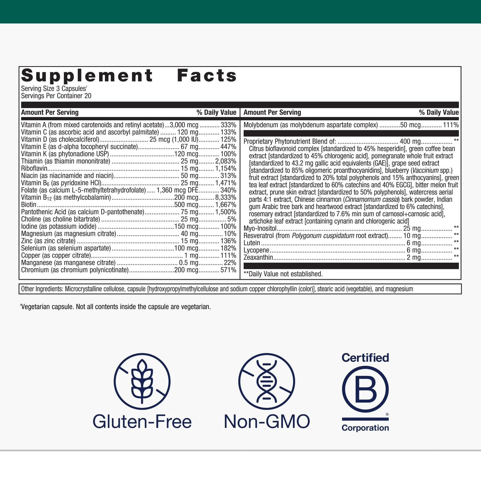 Metagenics PhytoMulti Multivitamin – 20+ Vitamins & Phytonutrients | Non-GMO, Gluten-Free | 60 Capsules - Image 10