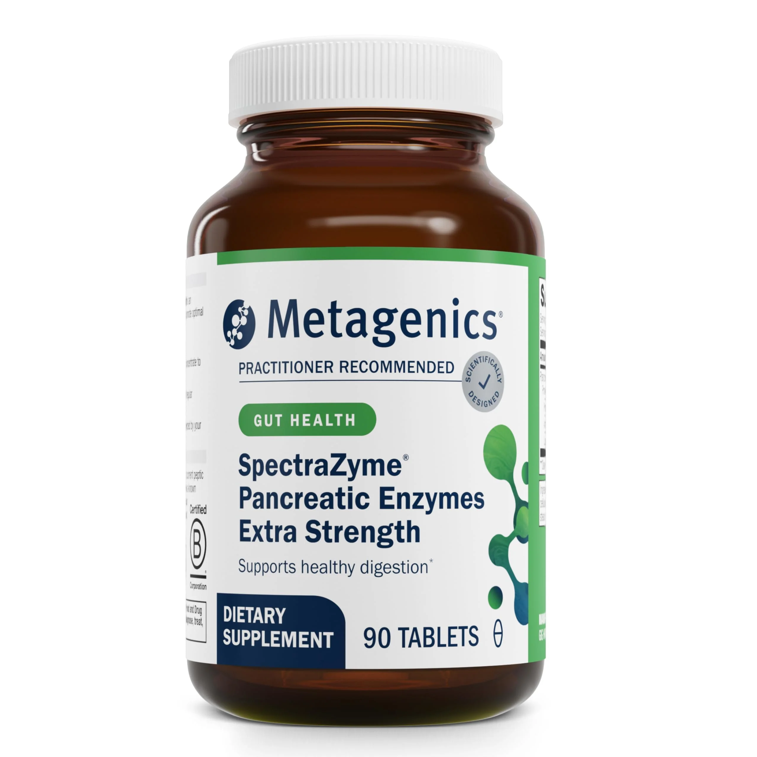 Metagenics SpectraZyme HighPotency Pancreatic Enzyme Supplement | Gluten Free, Non-GMO | 90 Capsules - Image 9