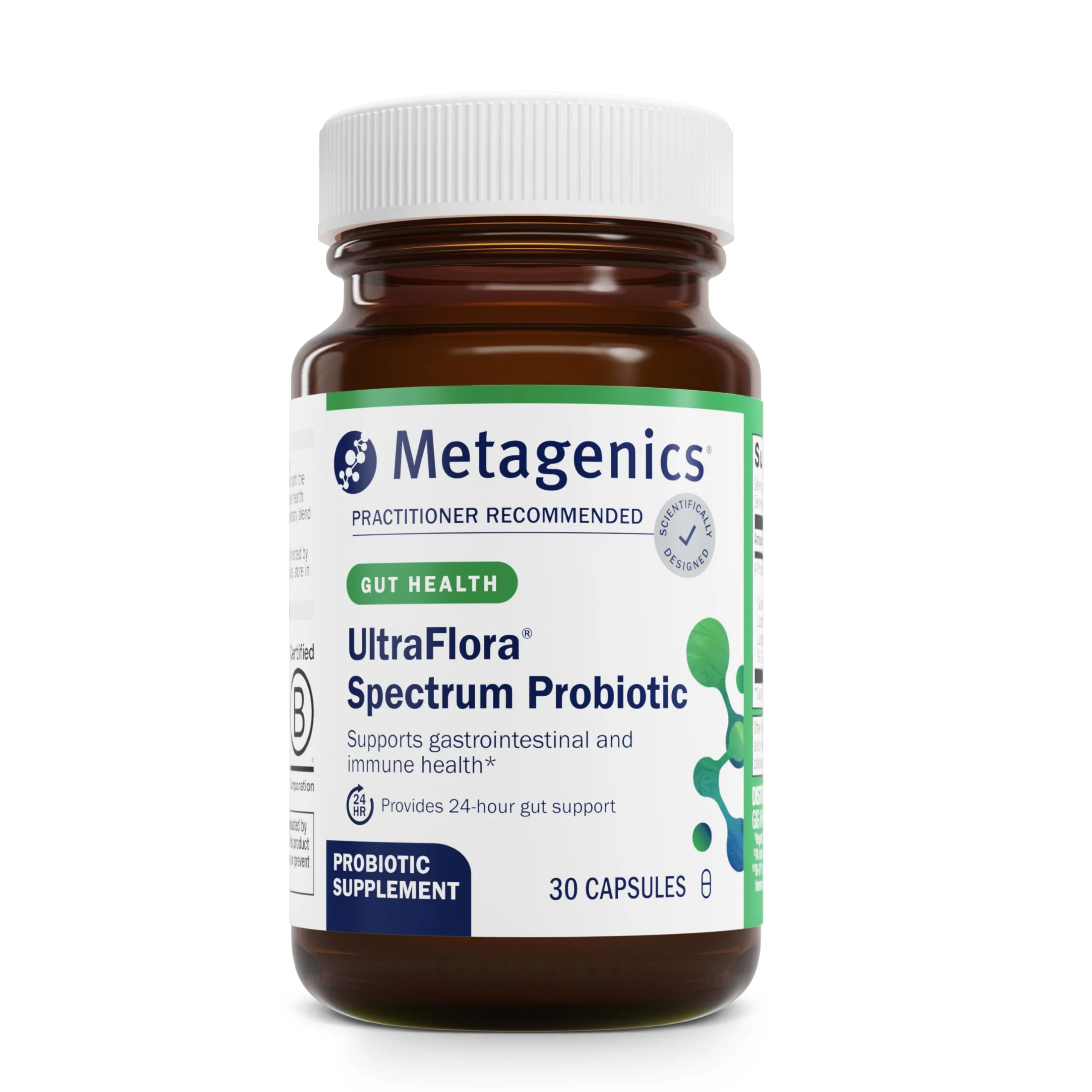 Metagenics UltraFlora Spectrum – Shelf-Stable Probiotic, 30B CFU, 7 Strains, Non-GMO & Gluten-Free - Image 8