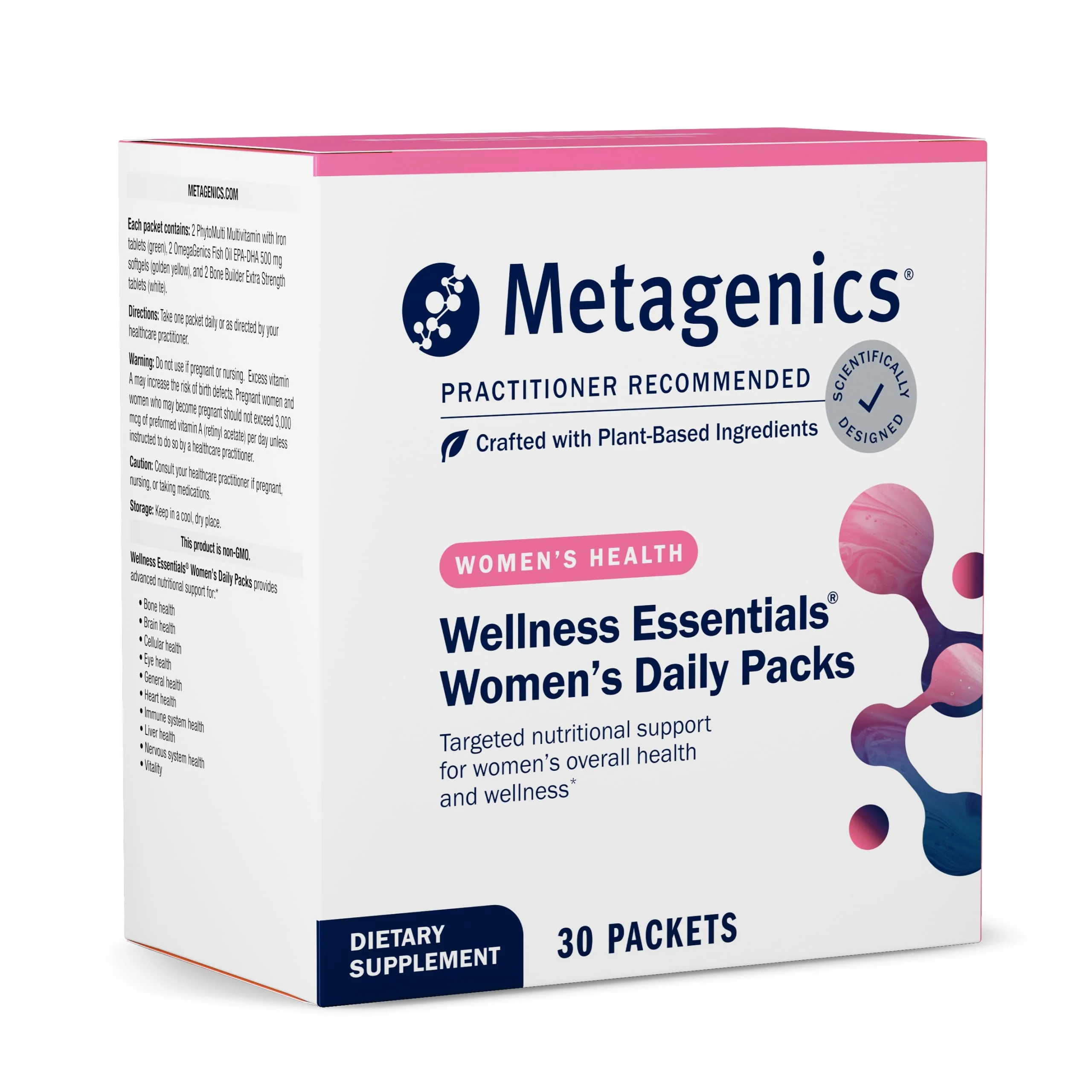 Metagenics Wellness Essentials Women's Daily Packets | Multivitamin, Omega-3s & Antioxidants | Non-GMO, Gluten-Free | 30 Packets