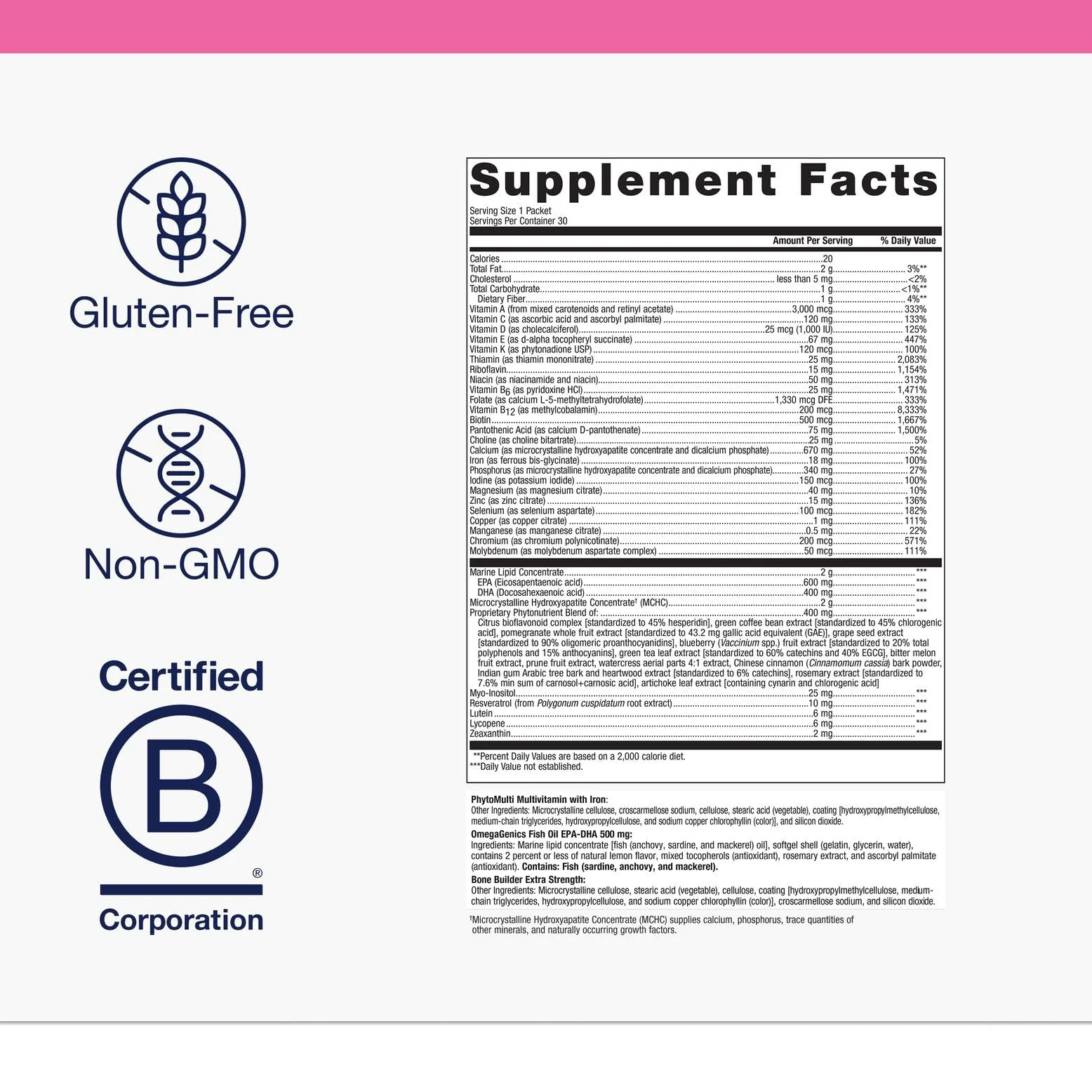 Metagenics Wellness Essentials Women's Daily Packets | Multivitamin, Omega-3s & Antioxidants | Non-GMO, Gluten-Free | 30 Packets - Image 3