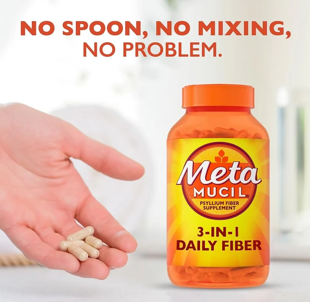 Metamucil 3-in-1 Fiber Capsules — Plant-Based Psyllium Husk for Digestive Health, 340 Capsules - Image 10