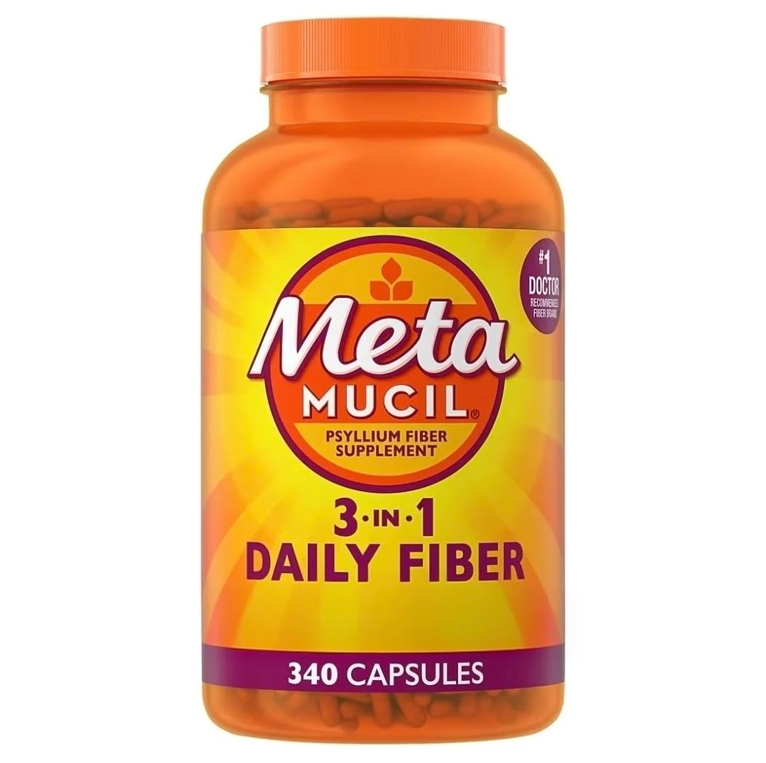 Metamucil 3-in-1 Fiber Capsules — Plant-Based Psyllium Husk for Digestive Health, 340 Capsules - Image 12