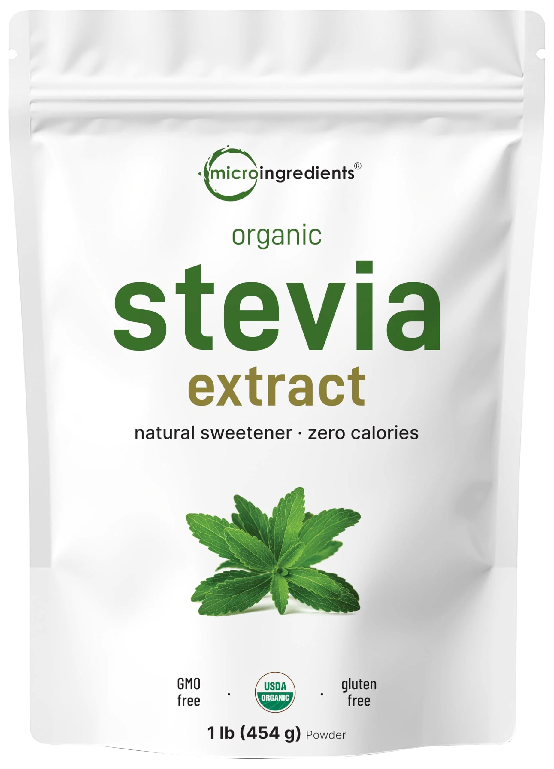 Micro Ingredients Pure Organic Stevia Powder – 1 lb Reb-A Green Leaf, Zero Calorie, Keto Friendly - Image 8