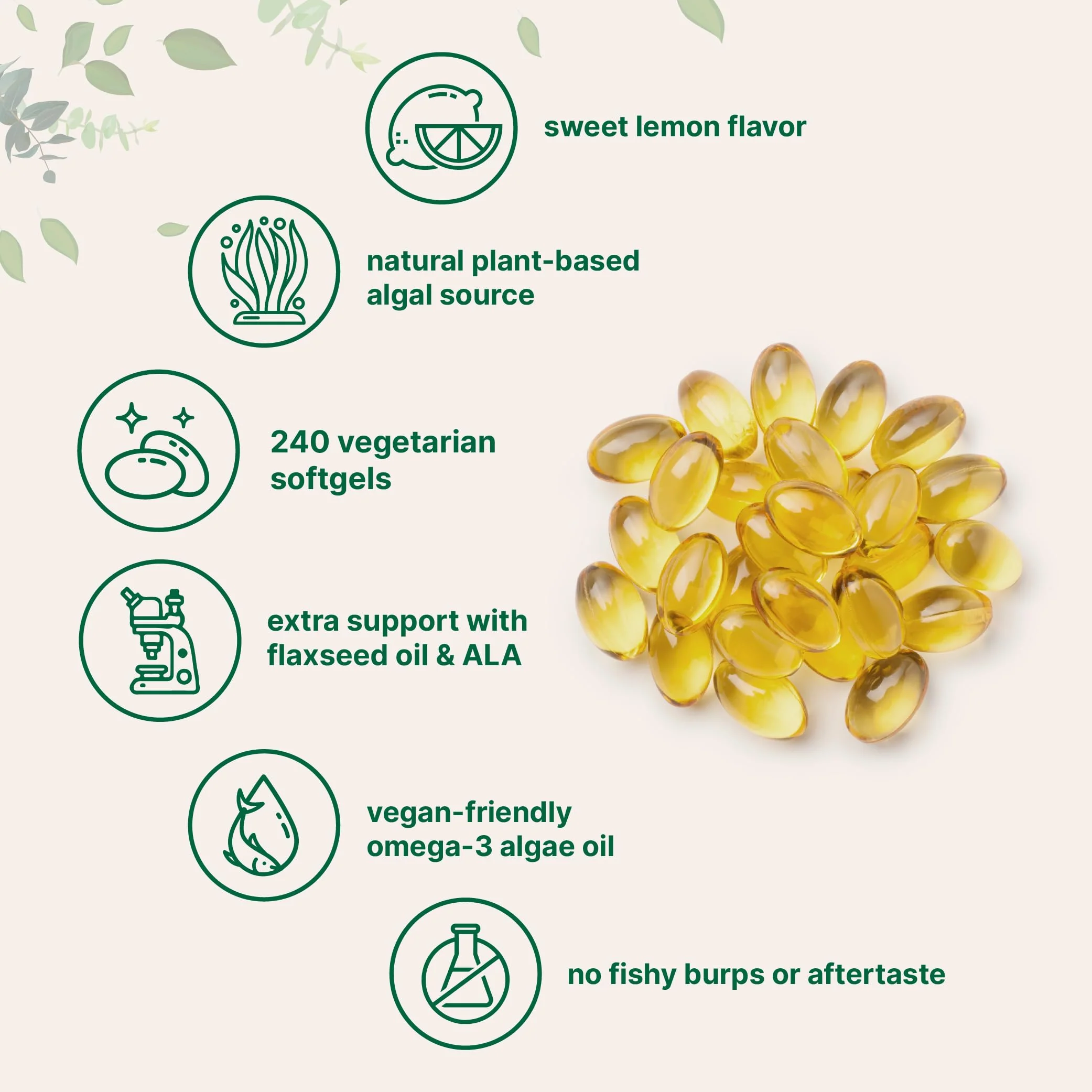 Micro Ingredients Vegan Omega-3 Algae Oil – 240 Veggie Softgels, DHA 500mg - Image 5