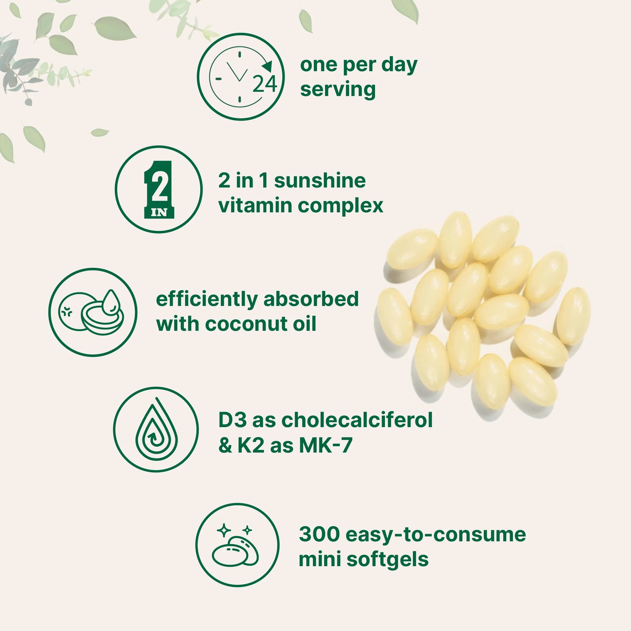 Micro Ingredients Vitamin D3 2,000 IU + K2 MK-7 50 mcg Softgels | Virgin Coconut Oil | 2-in-1 Bone, Immune & Heart Support - Image 4