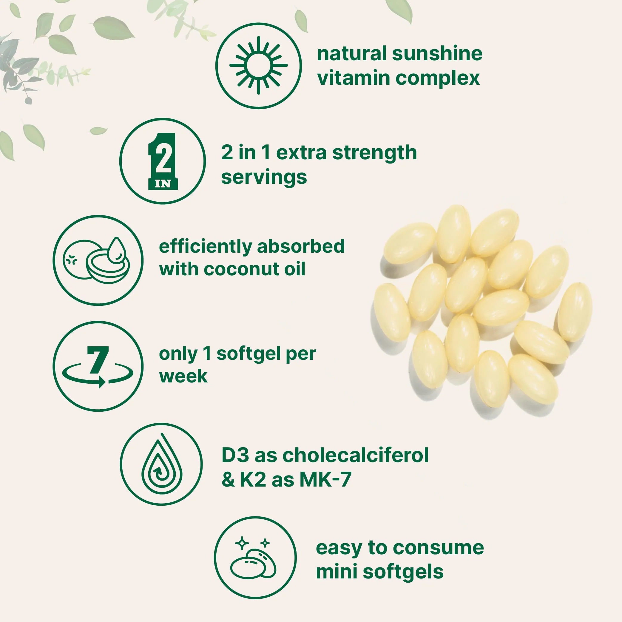 Micro Ingredients Vitamin D3 50,000 IU + K2 MK-7 200 mcg | 240 Softgels | Non-GMO - Image 11