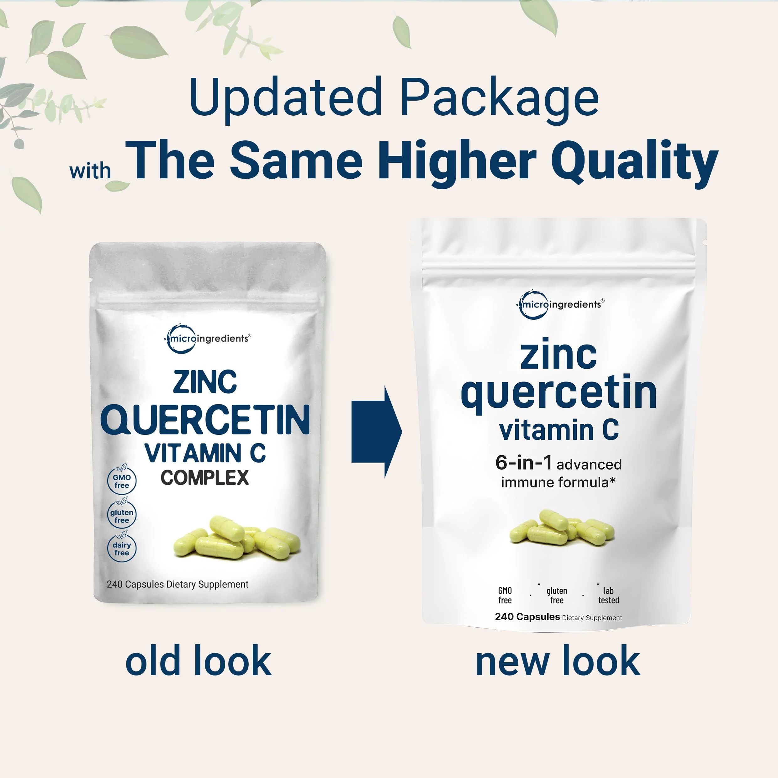 Micro Ingredients Zinc Quercetin with Vitamin C – 240 Capsules | Immune Support (Quercetin 500mg, Vitamin C 500mg, Zinc 50mg) - Image 3