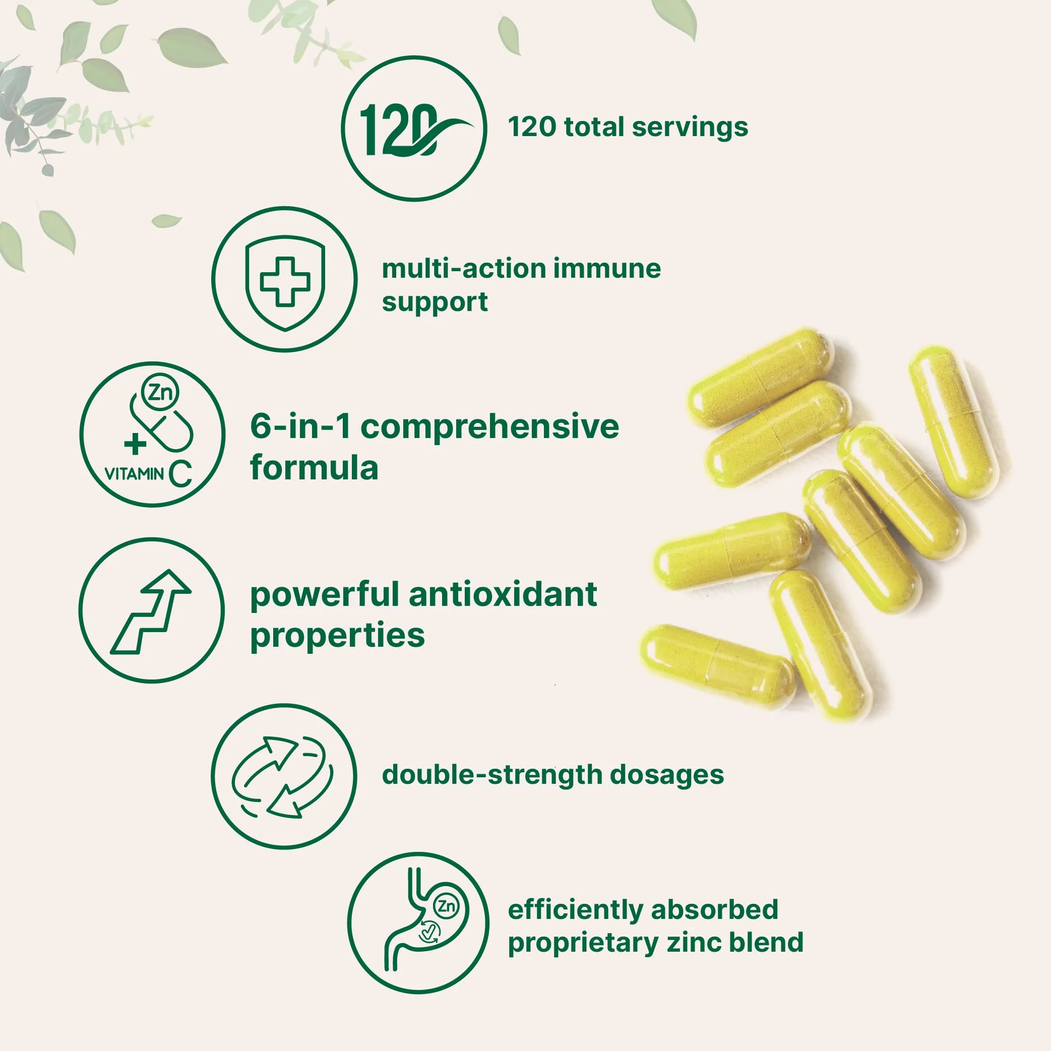 Micro Ingredients Zinc Quercetin with Vitamin C – 240 Capsules | Immune Support (Quercetin 500mg, Vitamin C 500mg, Zinc 50mg) - Image 4