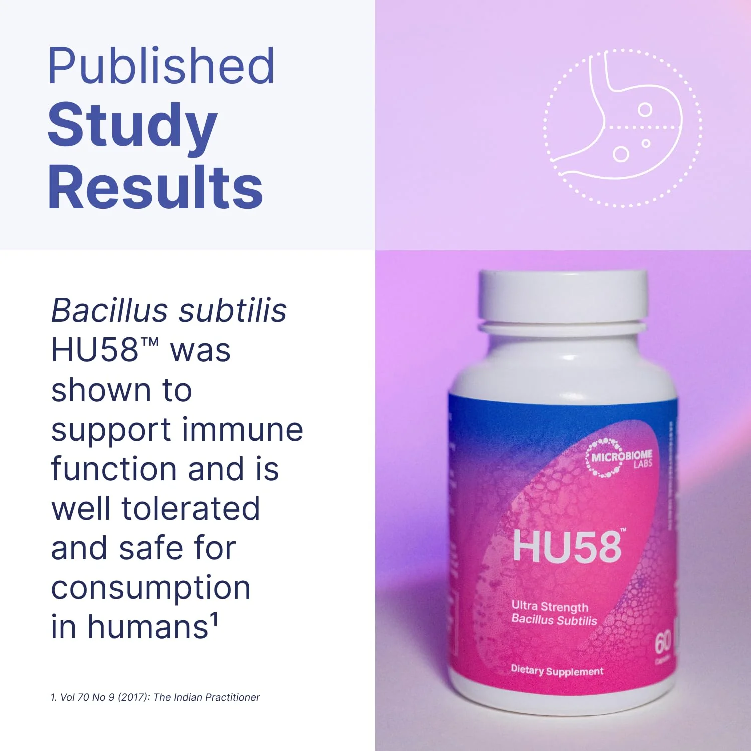Microbiome Labs HU58 Bacillus Subtilis Probiotics for Digestive Health & Immune Support - 10B CFU Daily Capsules (60) - Image 13