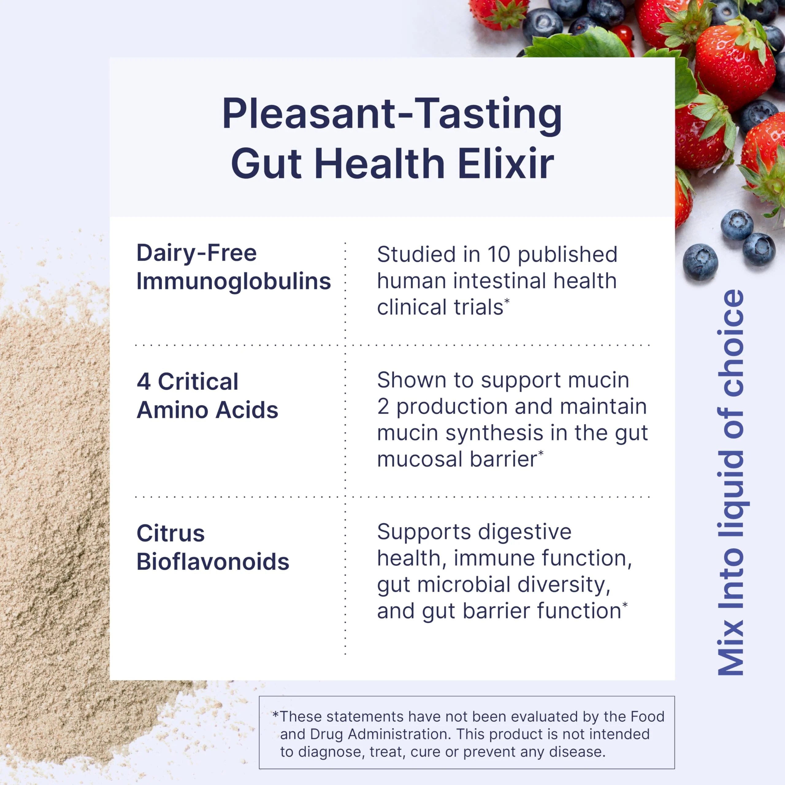 Microbiome Labs MegaMucosa Gut Health Powder – Complete Mucosal Support (Berry Acai, 5.5 oz) | Dairy-Free Immunoglobulins - Image 13