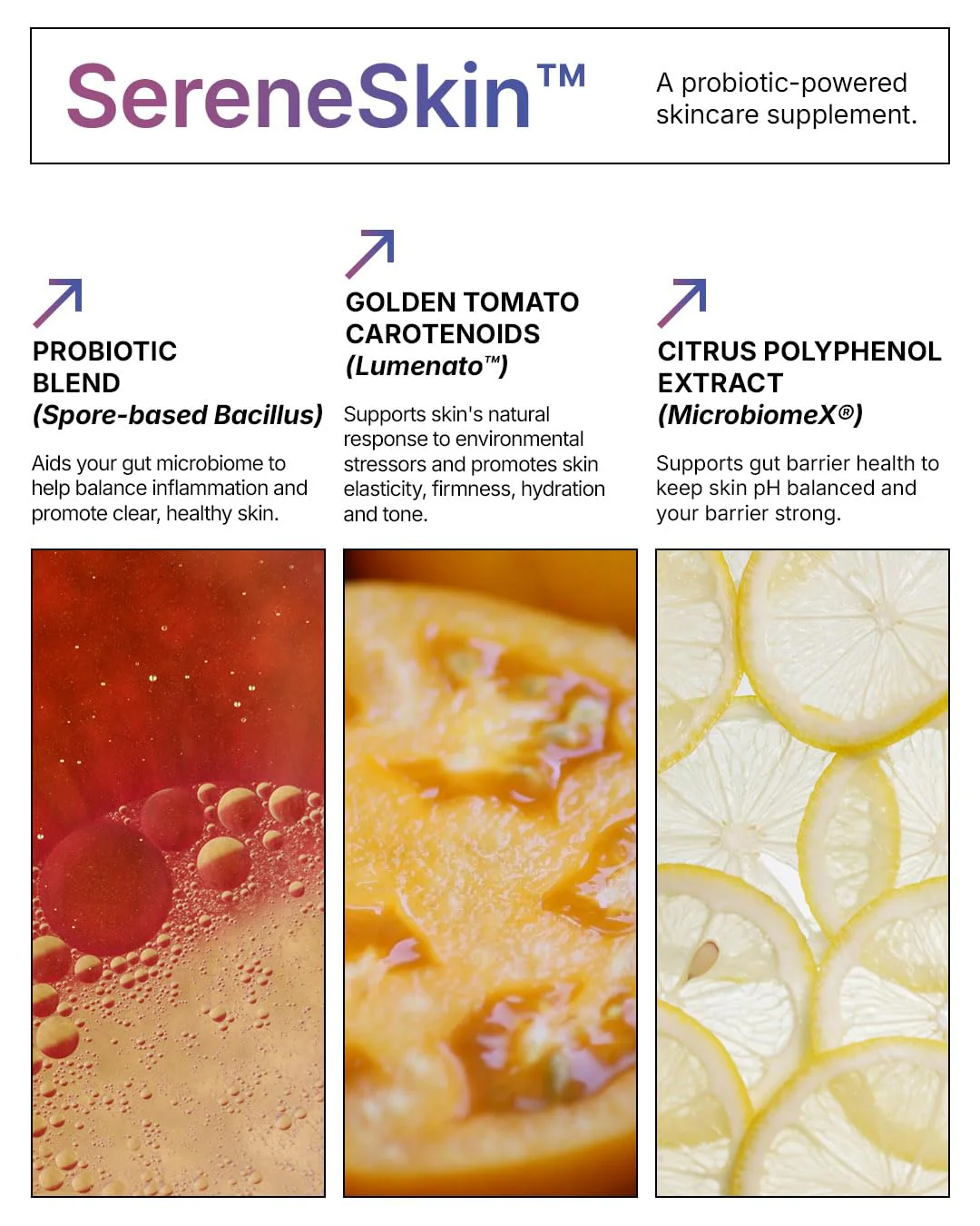 Microbiome Labs SereneSkin - Spore Probiotic Complex with Citrus Polyphenols for Skin Clarity & Gut Health | Daily Skincare Probiotic (60 Capsules) - Image 12