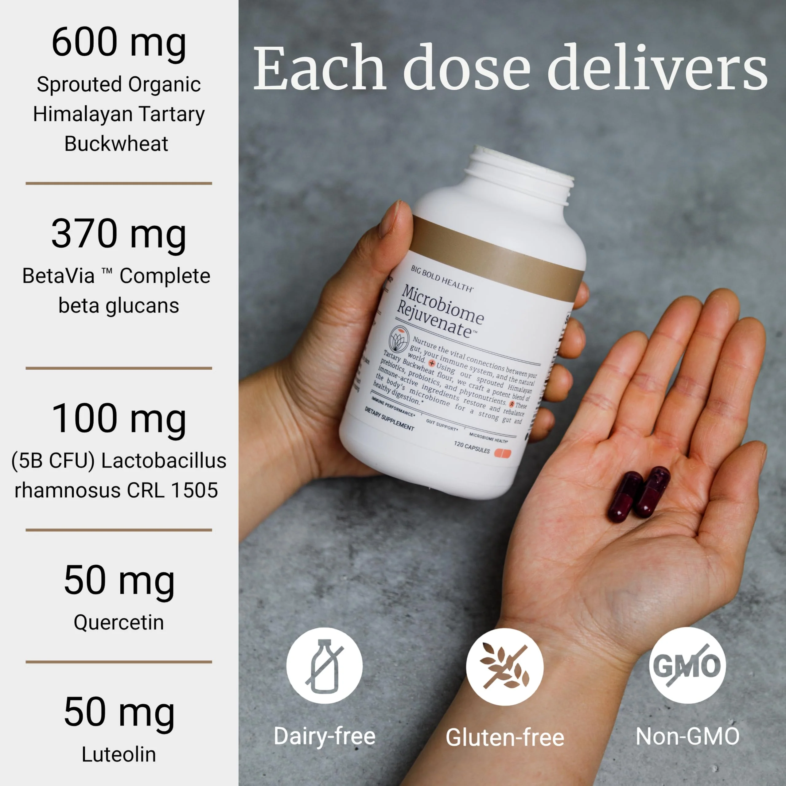 Microbiome Rejuvenate: Prebiotic + Probiotic for Gut Health & Immune Support with Immune-Active Himalayan Tartary Buckwheat - Image 3
