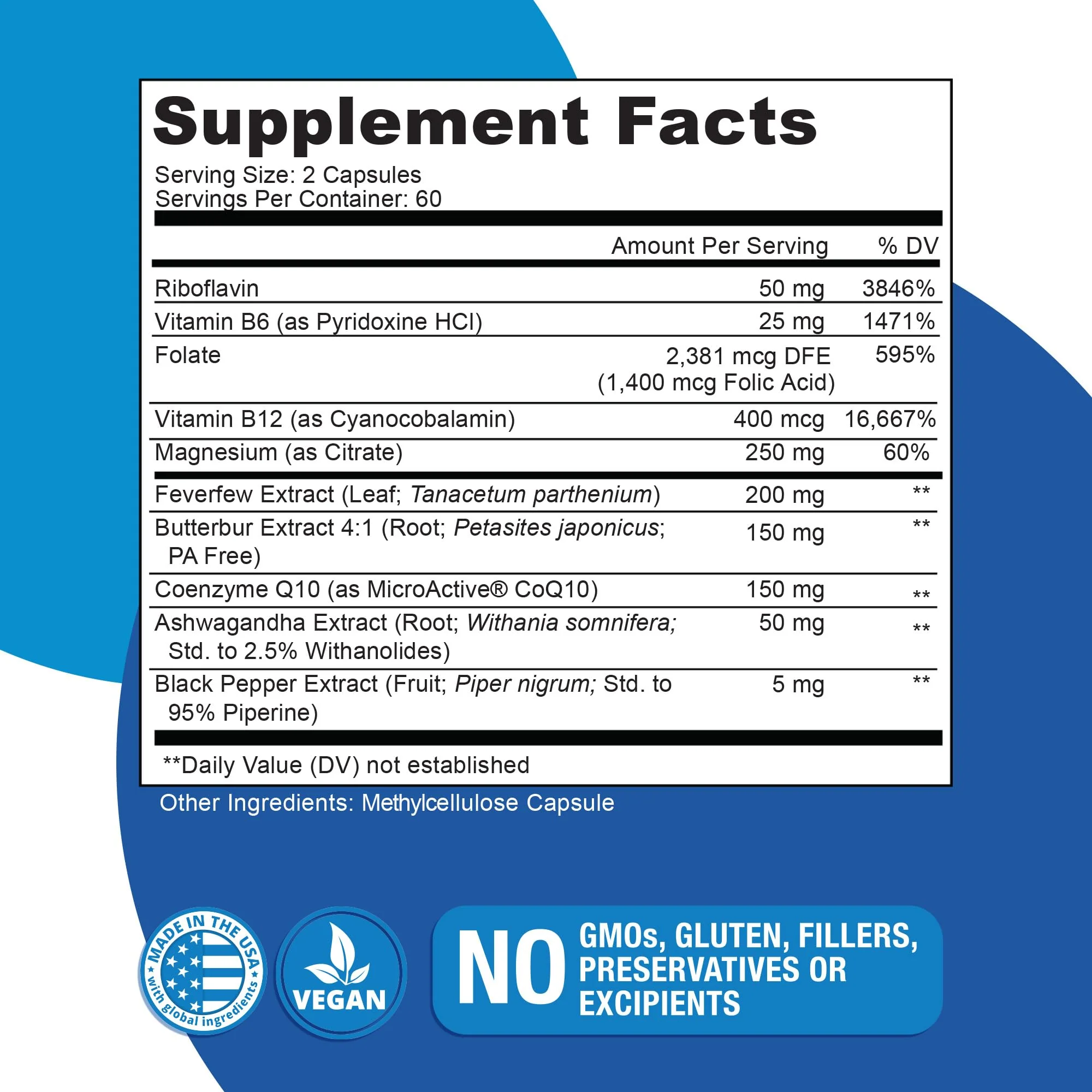 Migratone Headache Support Formula by Naticura – PA-Free Butterbur, Magnesium, B Vitamins & CoQ10 - Image 3