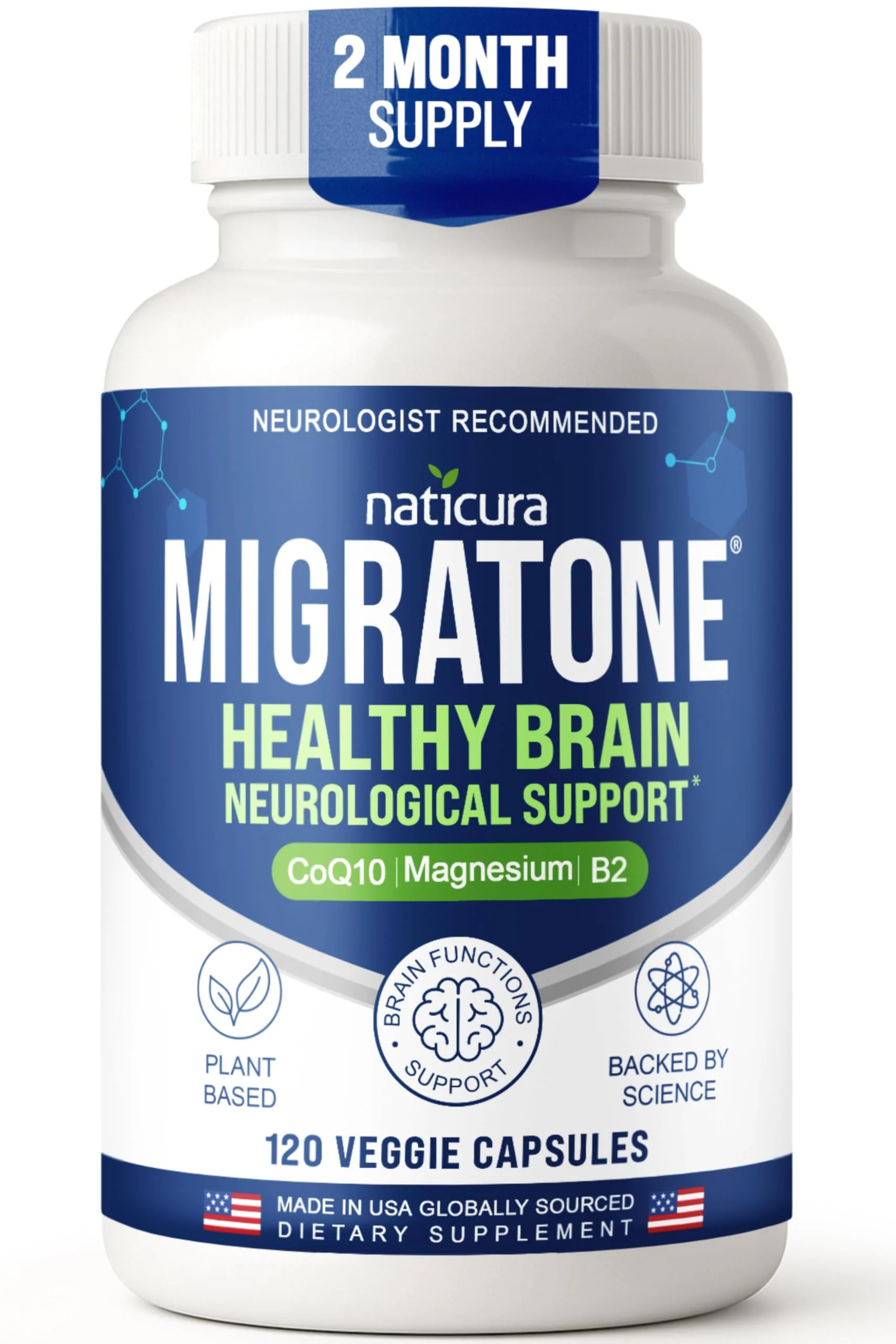 Migratone Headache Support Formula by Naticura – PA-Free Butterbur, Magnesium, B Vitamins & CoQ10 - Image 6