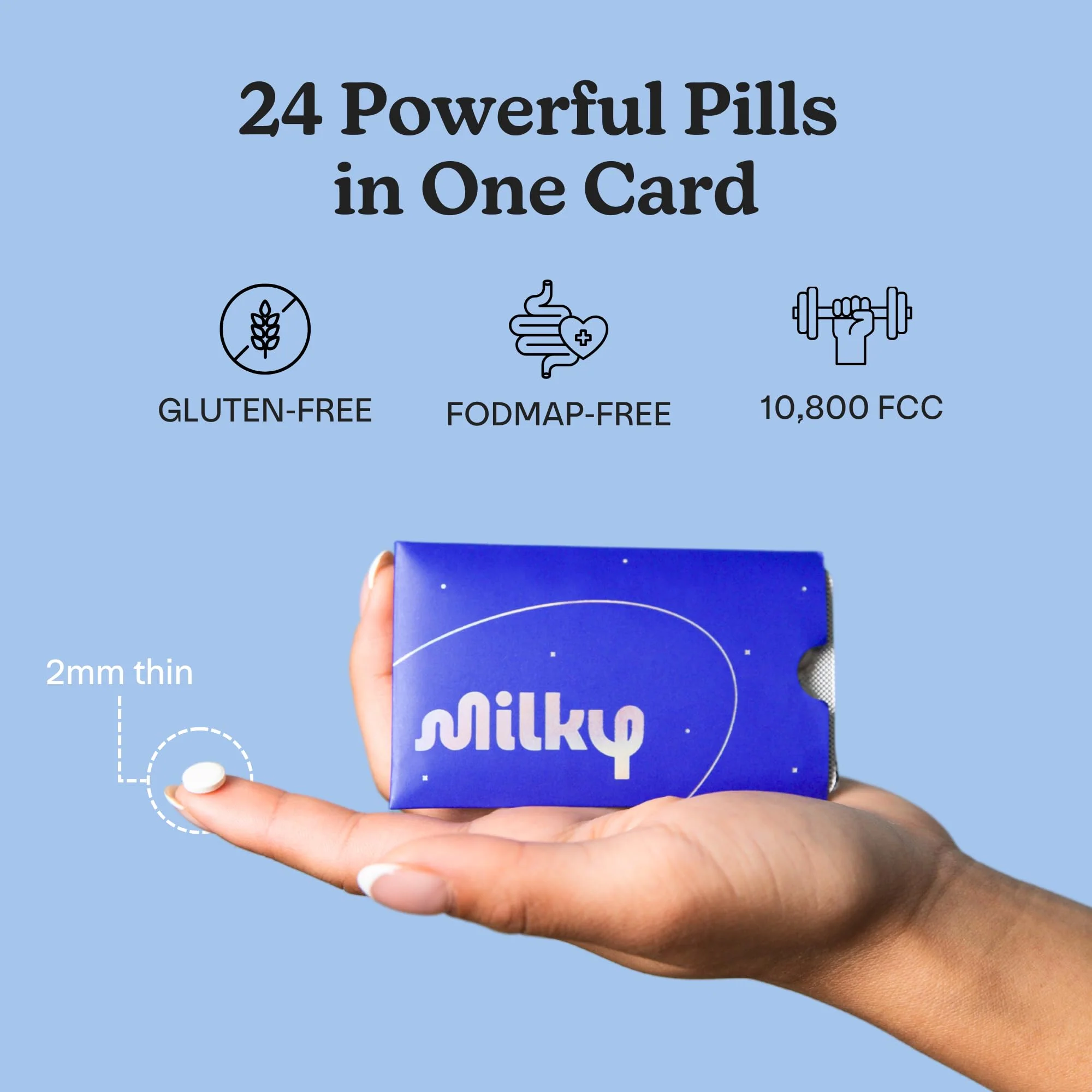 Milky Lactose Intolerance Pills – 10,800 FCC Lactase Enzyme (96 Count, Ultra Violet) - Image 16